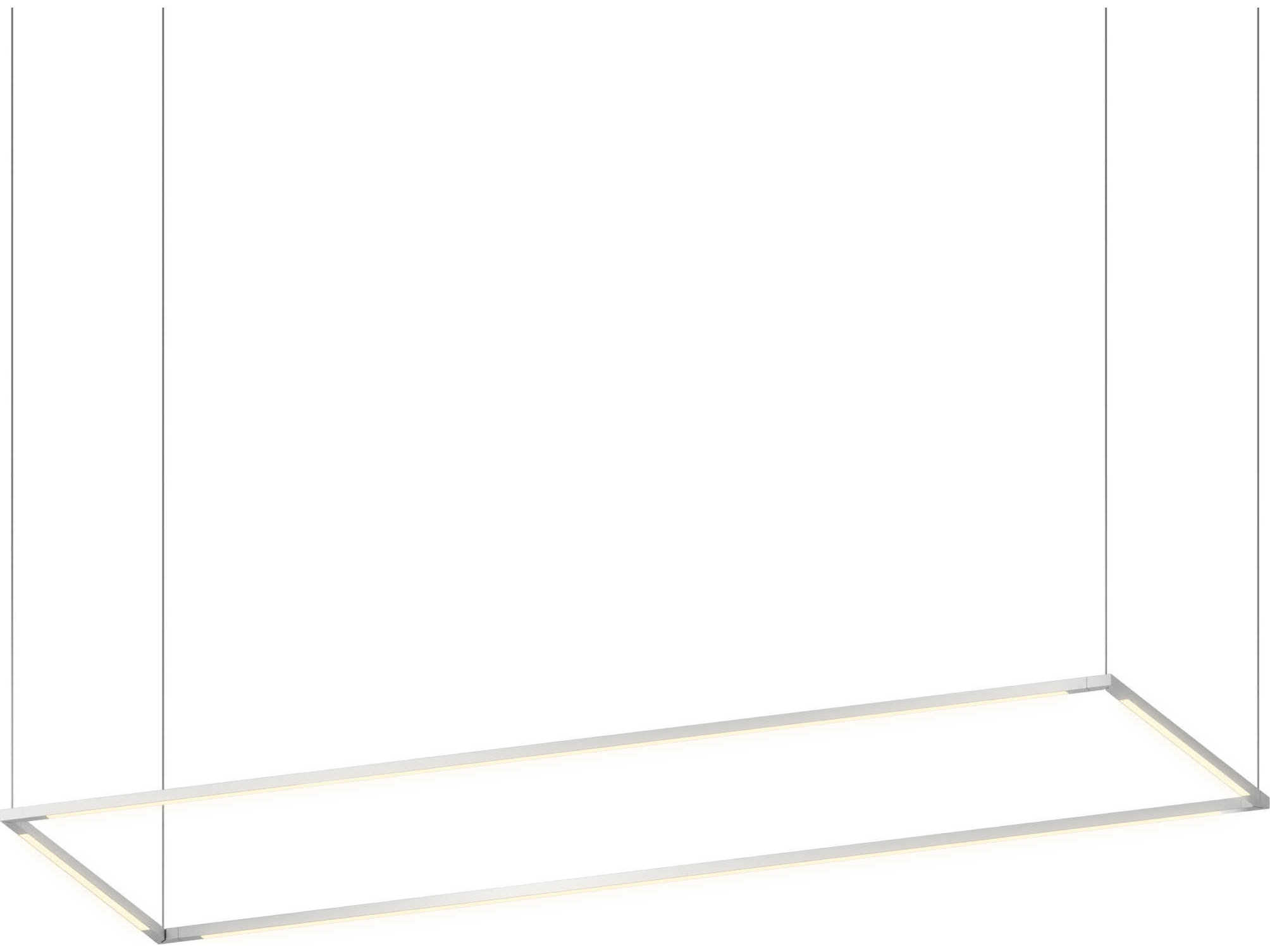 Koncept Z-bar Silver LED Geometric Island Pendant