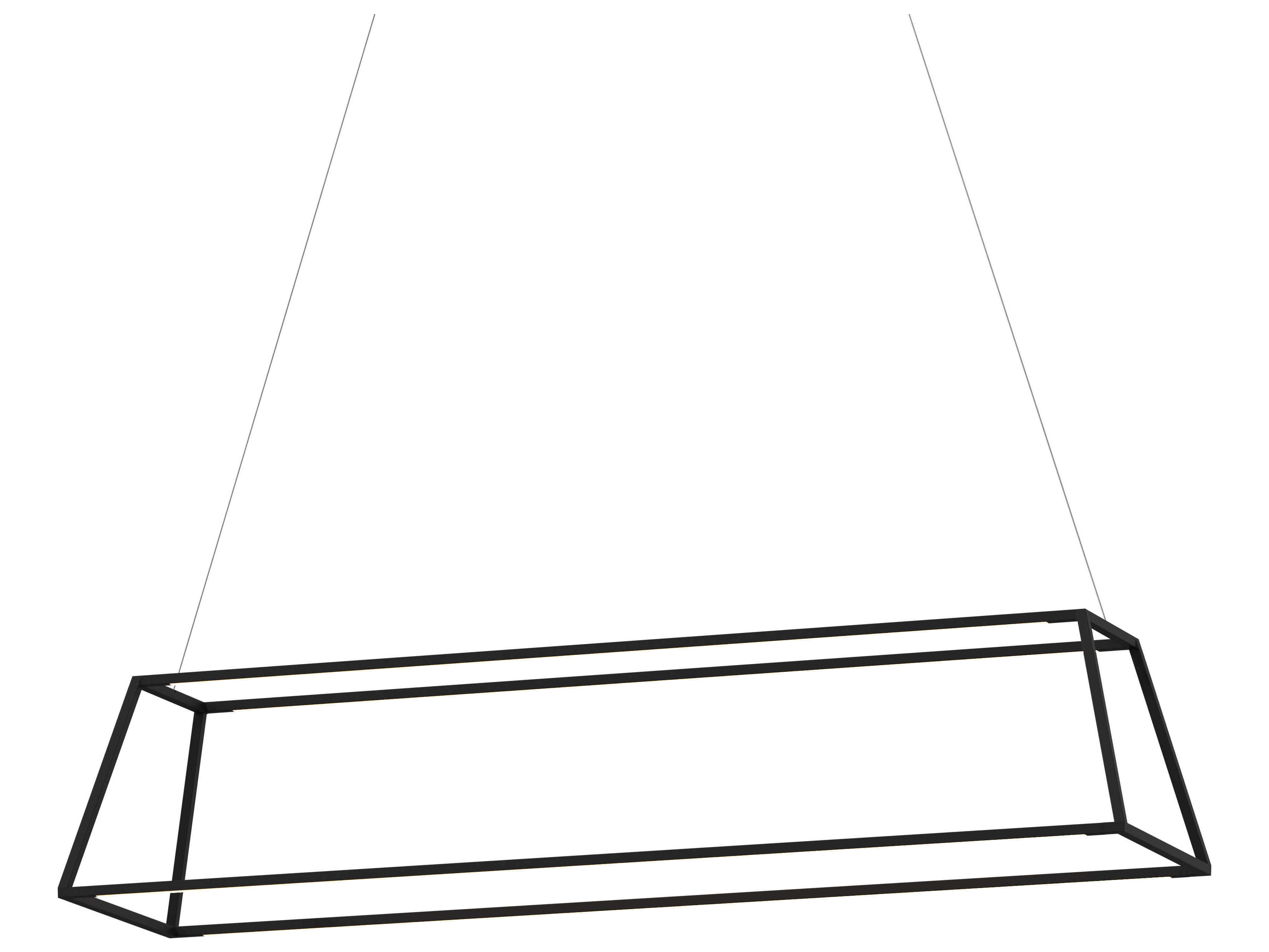 Koncept Z-bar Matte Black LED Geometric Linear Island Pendant