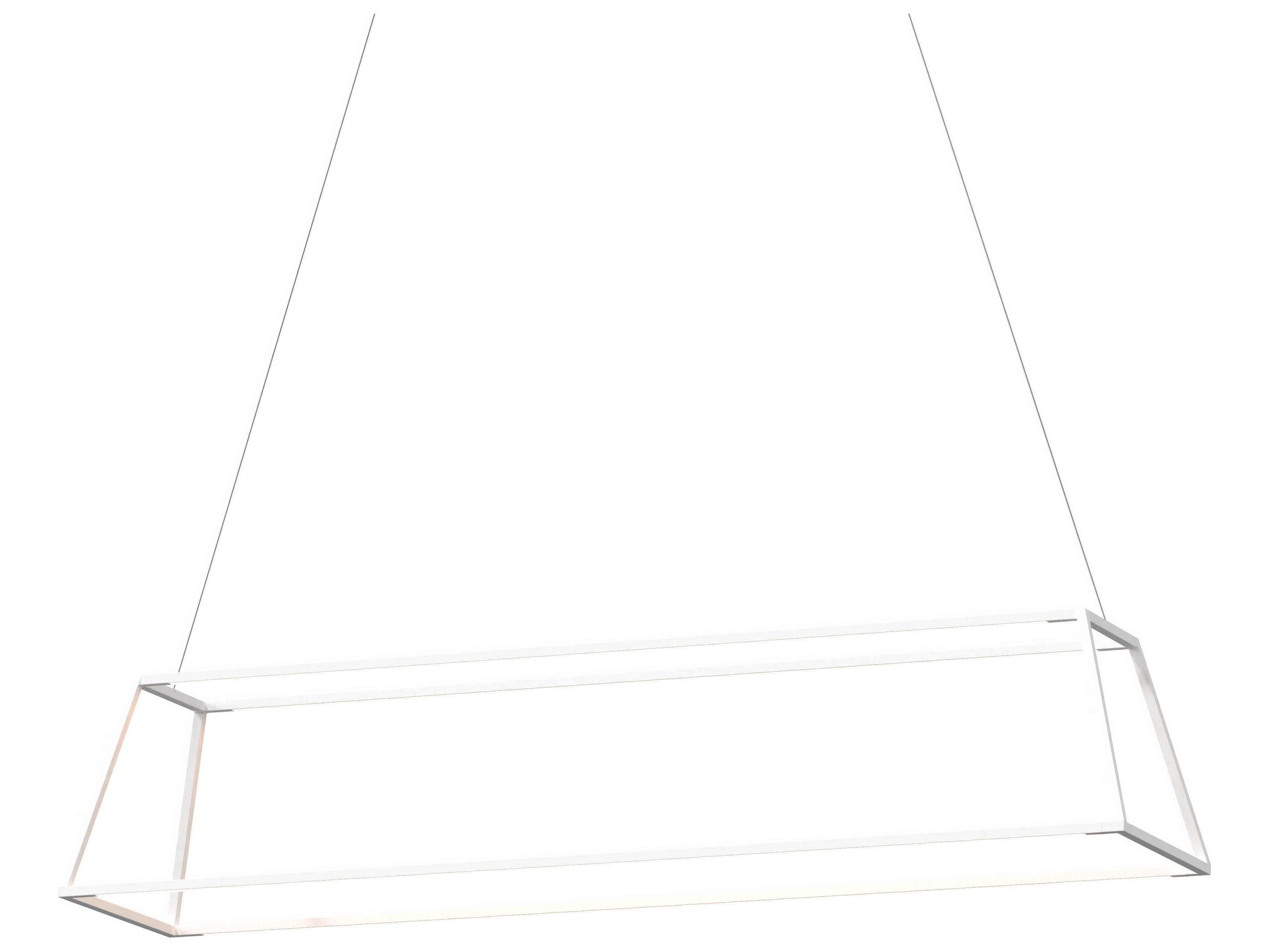 Koncept Z-bar Matte White LED Geometric Island Pendant