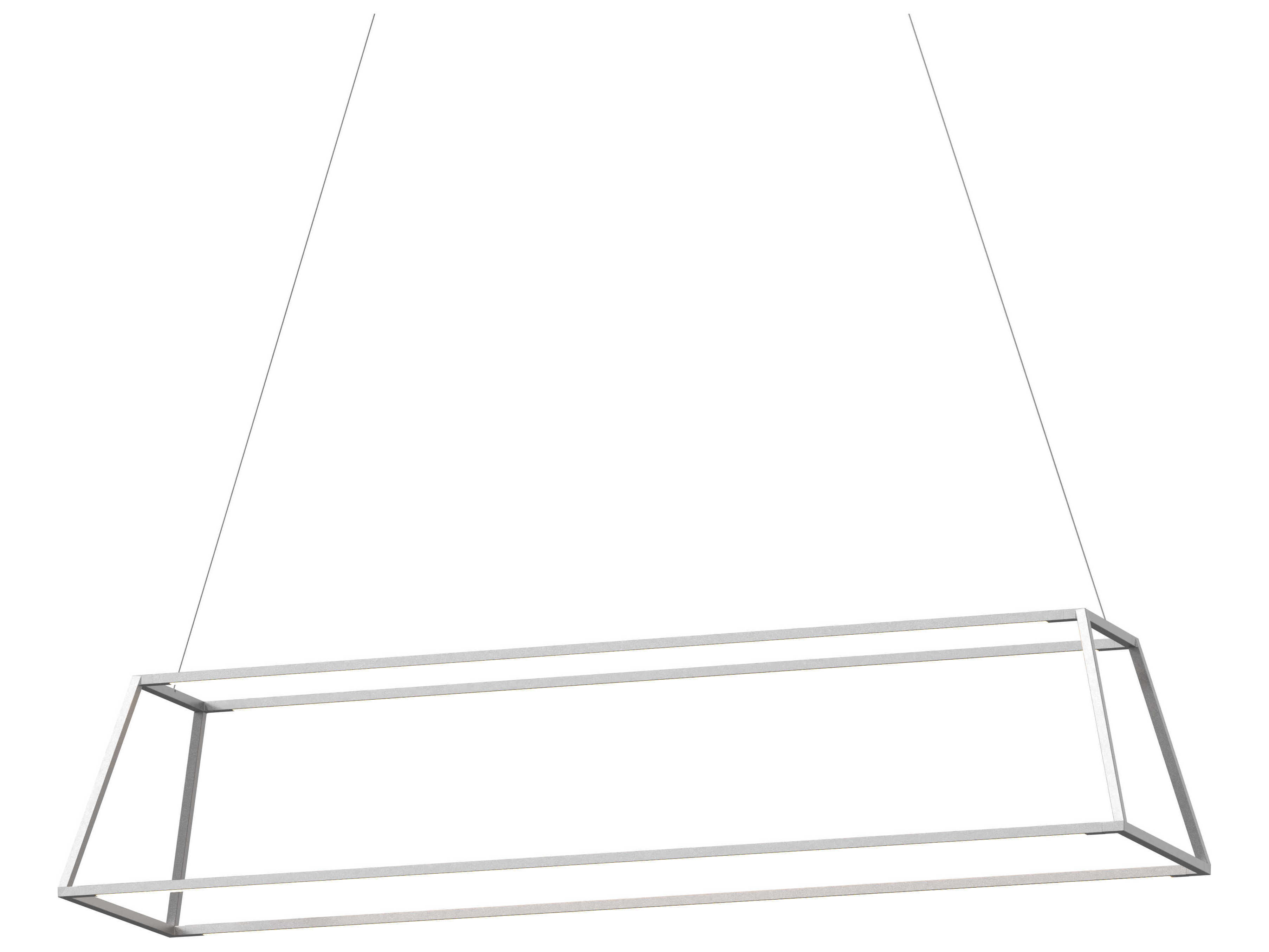Koncept Z-bar Silver LED Geometric Linear Island Pendant
