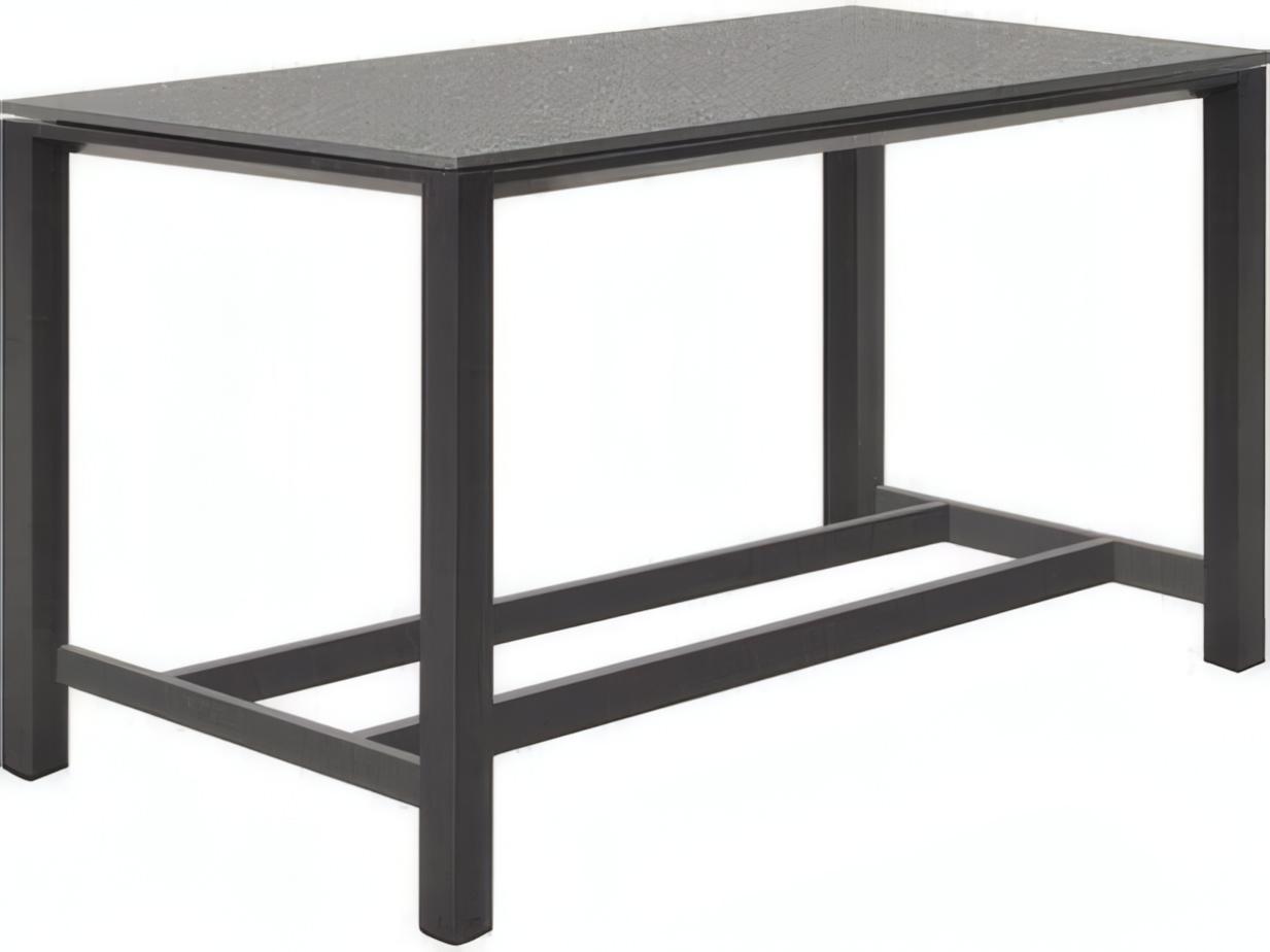 Kettler Concept Aluminum Lava Rectangular Ceramic Top Outdoor Patio Bar Table
