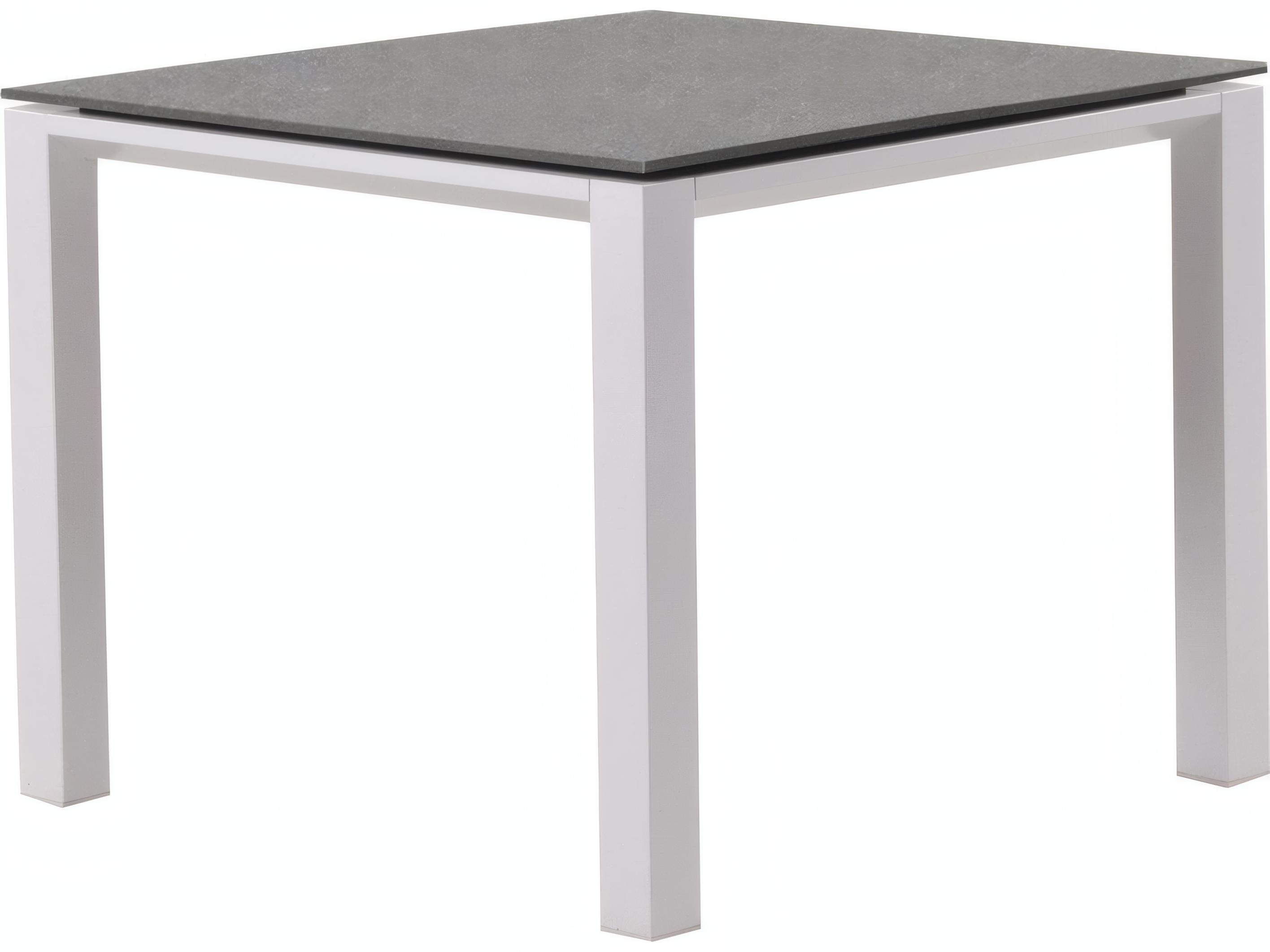 Kettler Concept Aluminum White Square Ceramic Top Outdoor Patio Dining Table