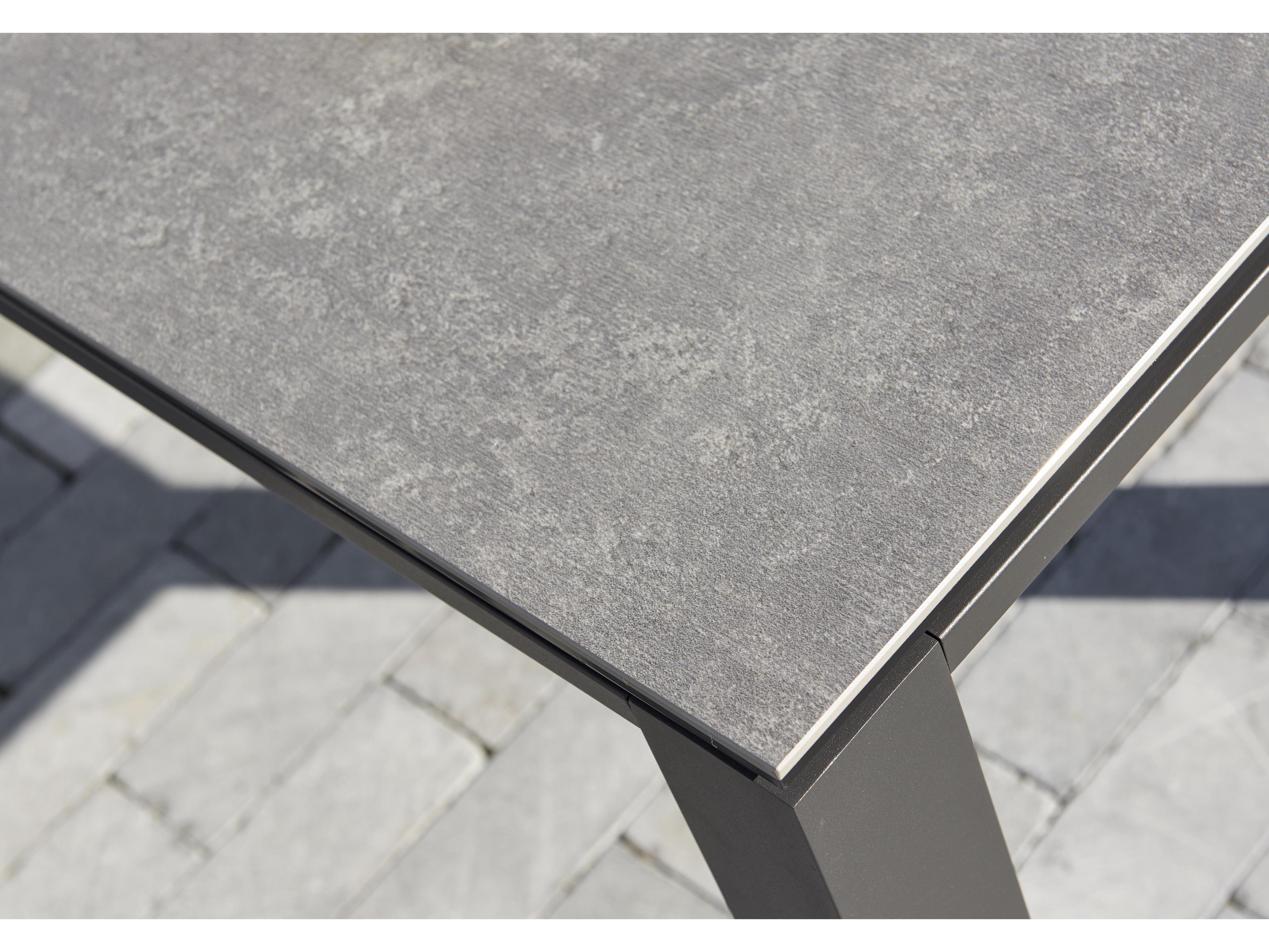 Kettler Concept Lava concrete Look Ceramic Aluminum Rectangular Coffee Table