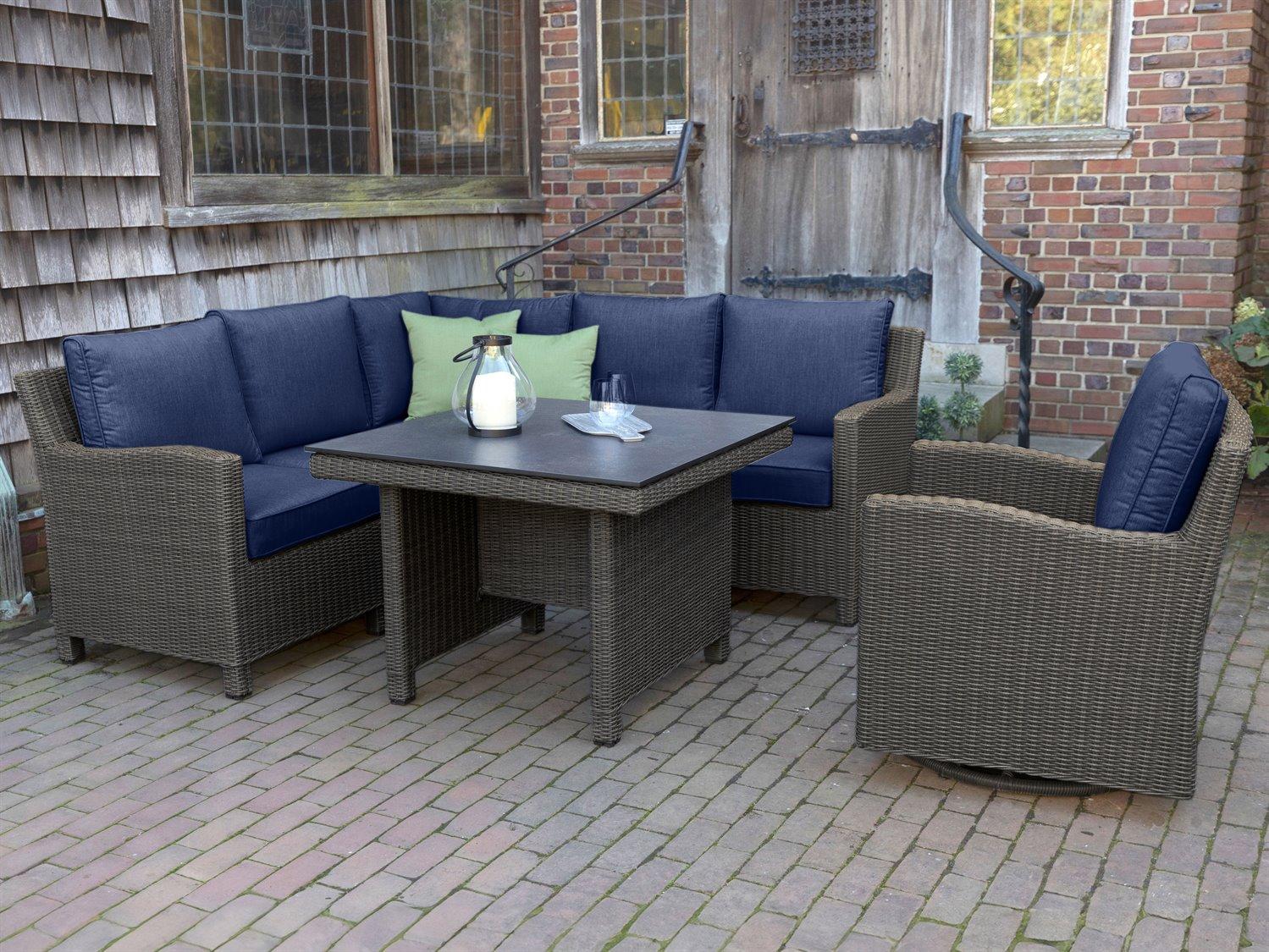 Kettler Palma Rattan spectrum Indigo Wicker Cushion Lounge Set