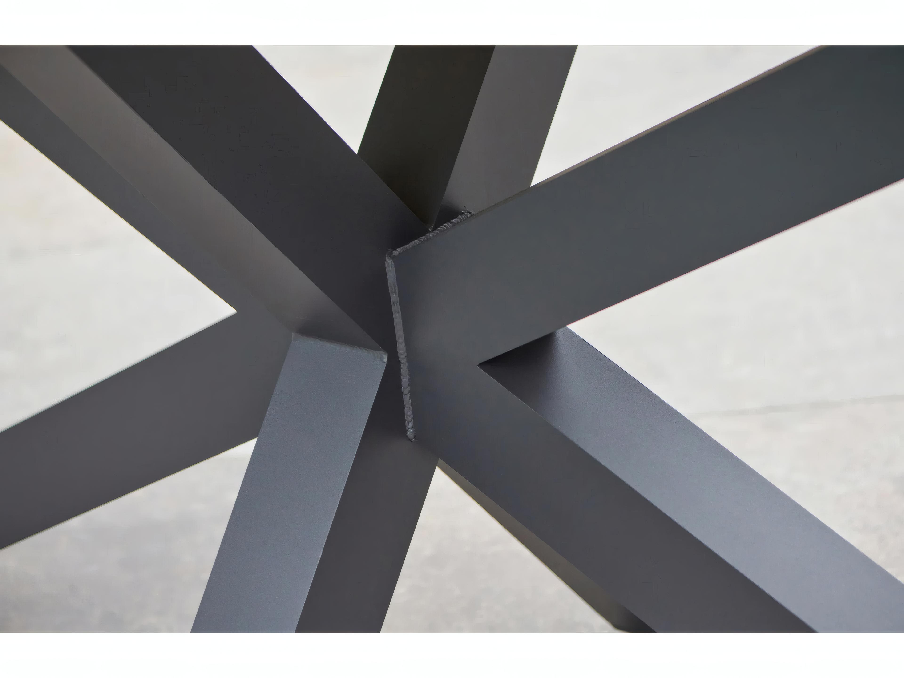 Kettler Timor Closeout Lava Aluminum Outdoor Patio Dining Table with Teak Top