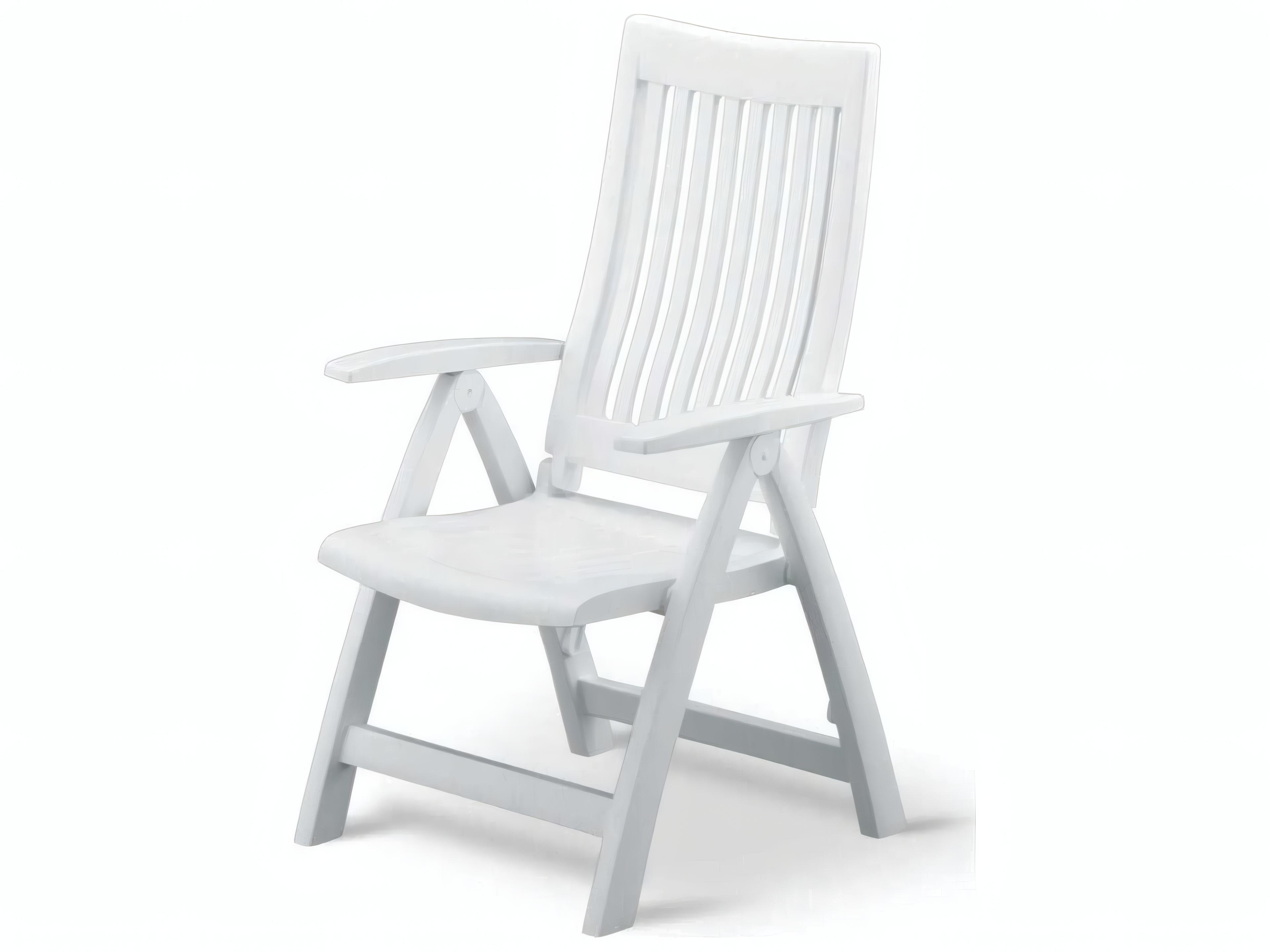 Kettler Roma Resin White Multi-Position Patio Lounge Chair