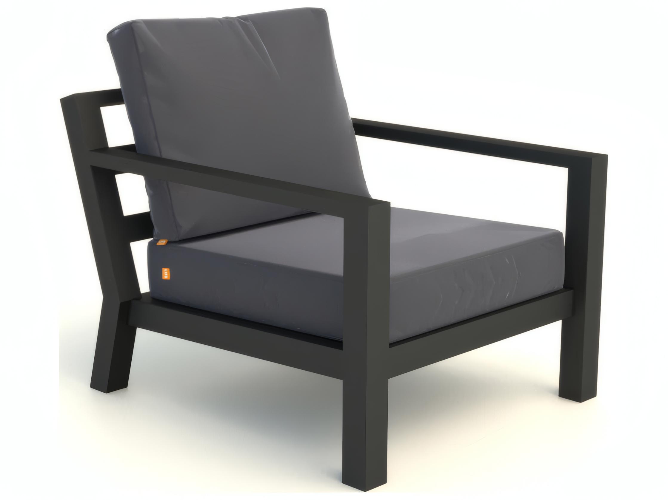 Kettler Timber Aluminum Lava/Natte Charcoal Lounger Chair Set of 2