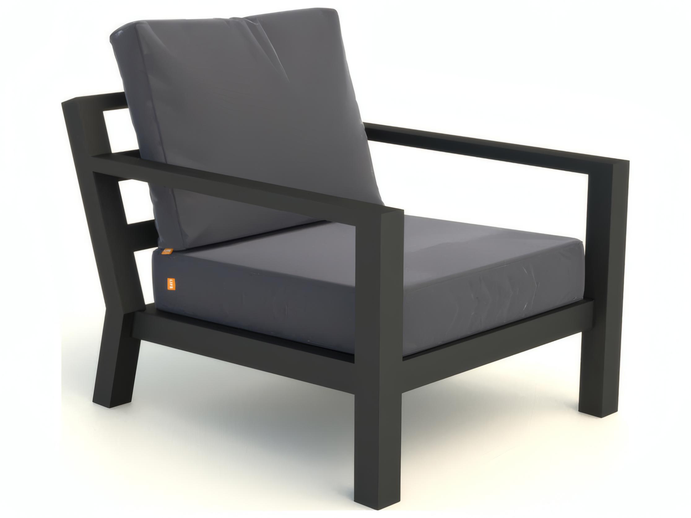 Kettler Timber Aluminum Lava/Natte Charcoal Lounger Chair Set of 2