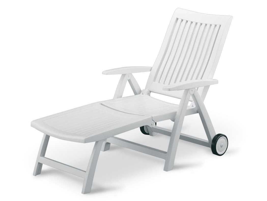 Kettler Roma Resin White Multi-Position Outdoor Chaise Lounge