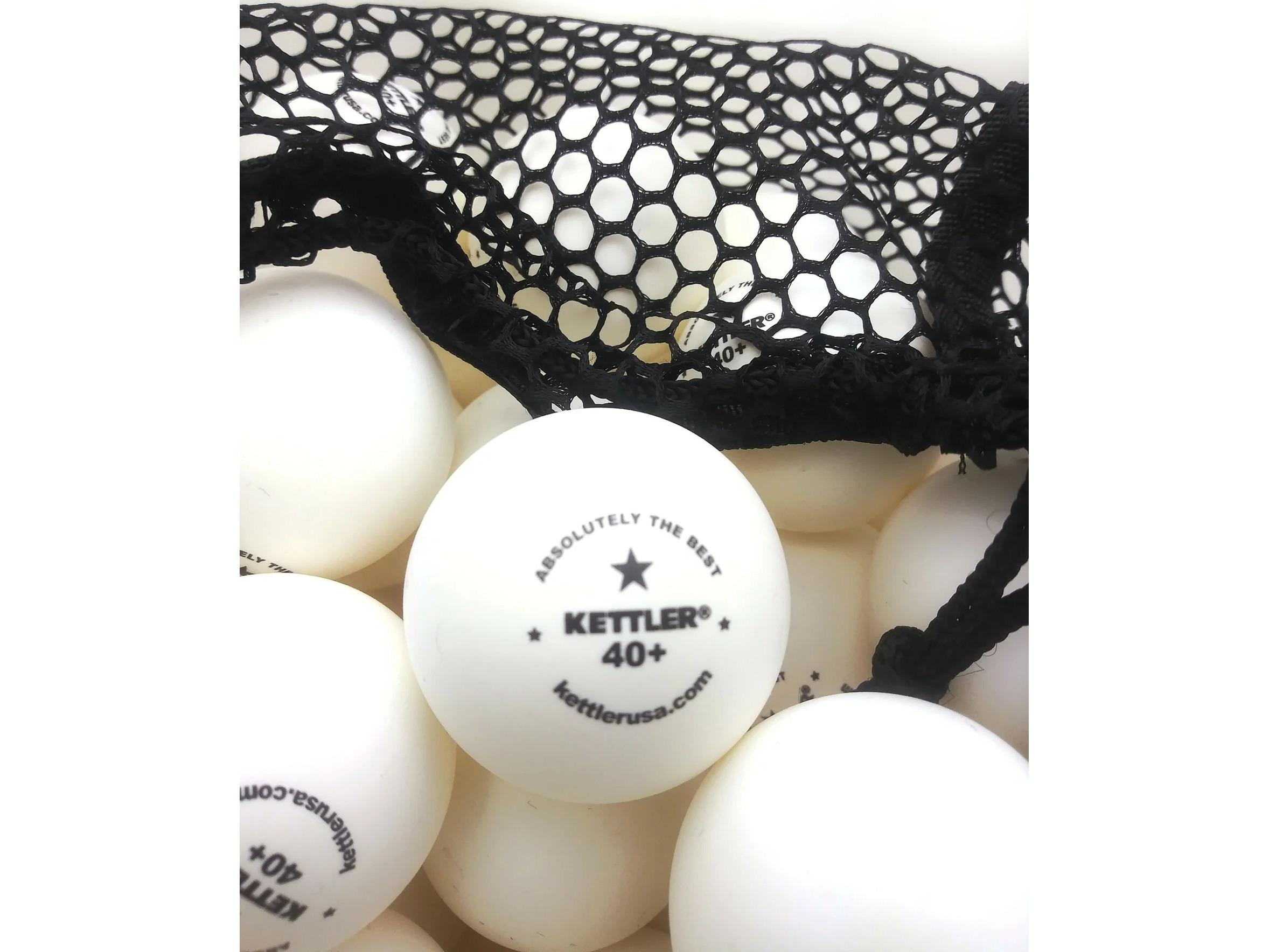 Kettler 1-Star White Table Tennis Training Balls - 144 Count Bag