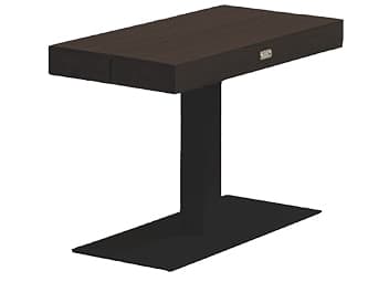 Kettler Fitz Roy Aluminum Lava Rectangular Teak Top Outdoor Patio End Table