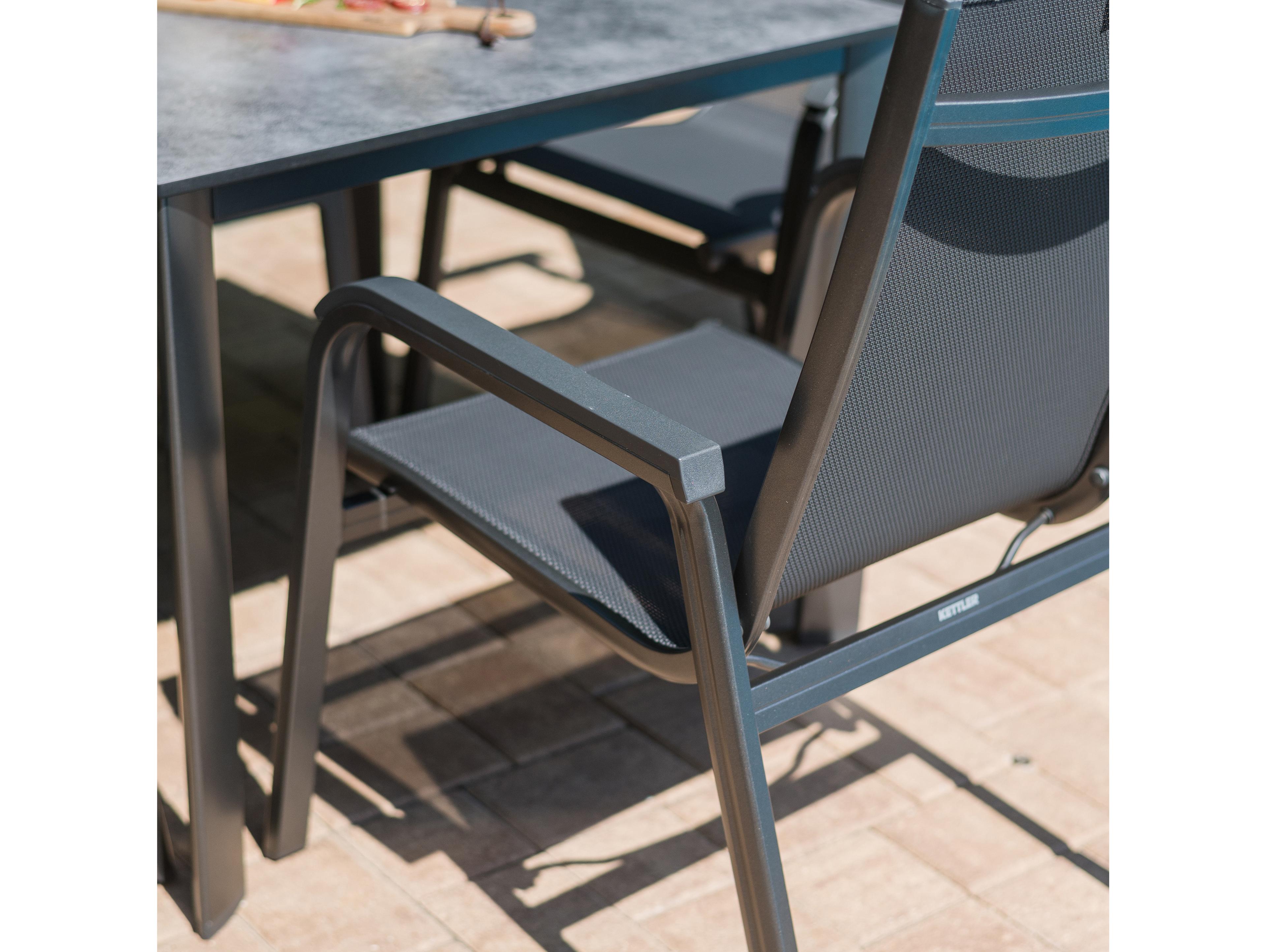 Kettler Basic Plus Grey Grey Aluminum Dining Set