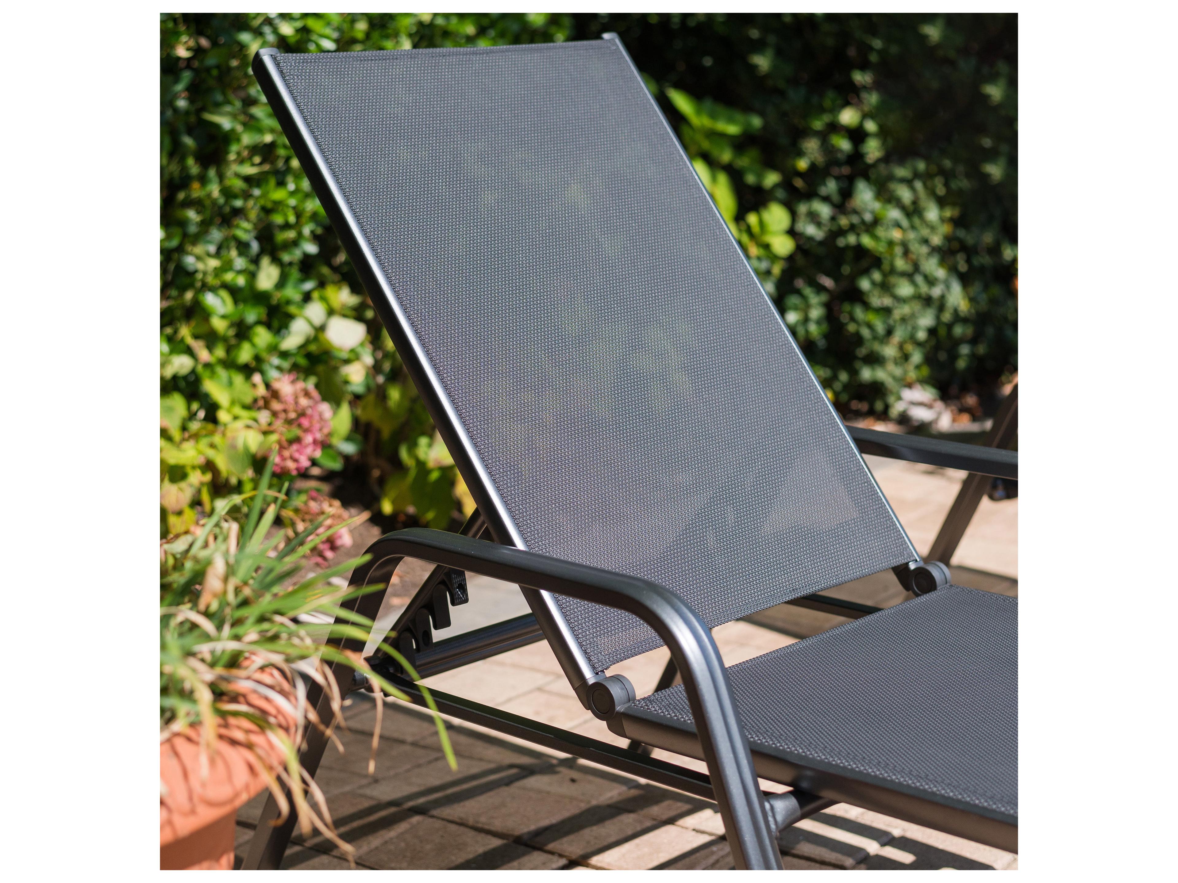 Kettler Basic Plus Aluminum Gray Stackable Patio Chaise Lounge Set in Gray Set of 2