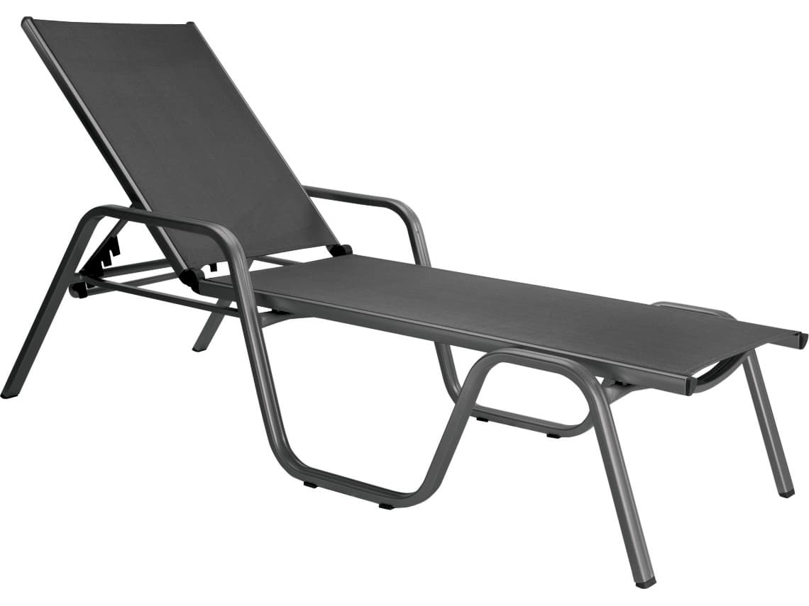 Kettler Basic Plus Aluminum Gray Stackable Patio Chaise Lounge Set in Gray Set of 2