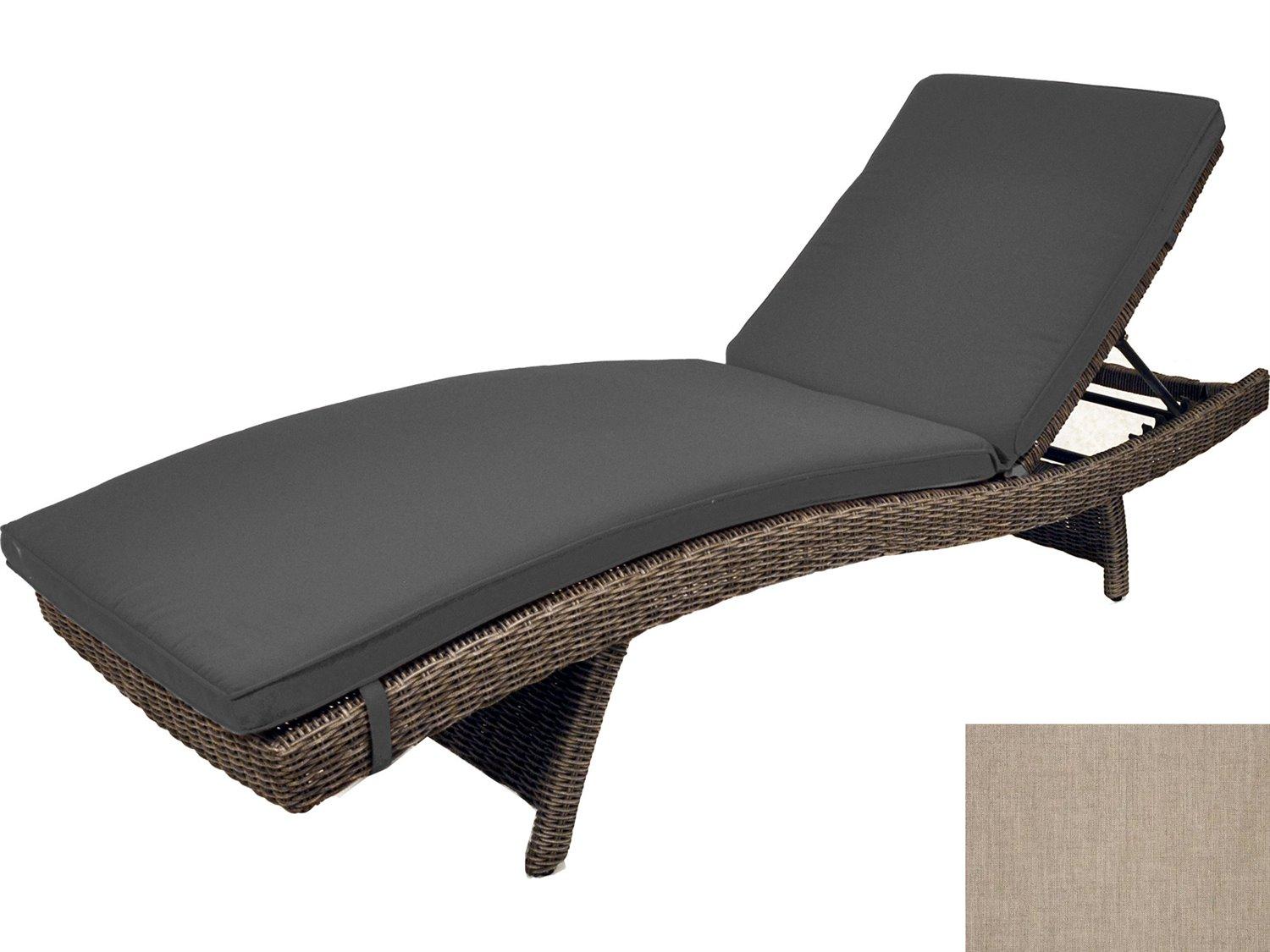 Kettler Palma Wicker Multi-Position Outdoor Chaise Lounge in Cast Ash