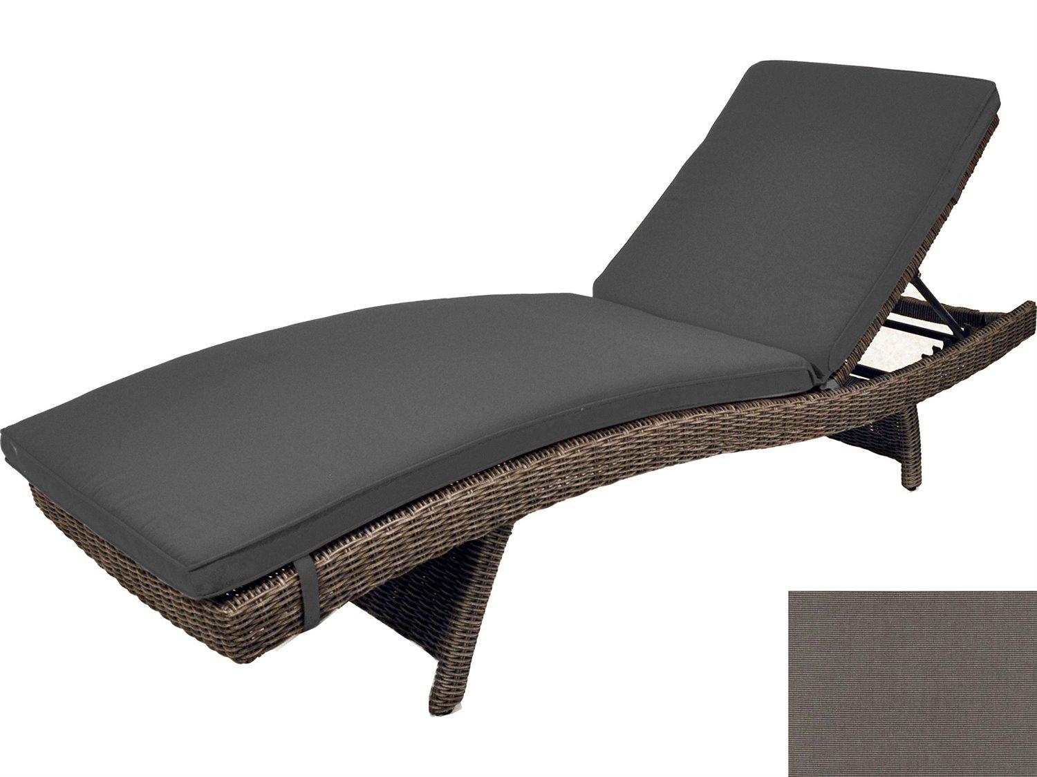 Kettler Palma Wicker Multi-Position Outdoor Patio Chaise Lounge in Canvas Coal