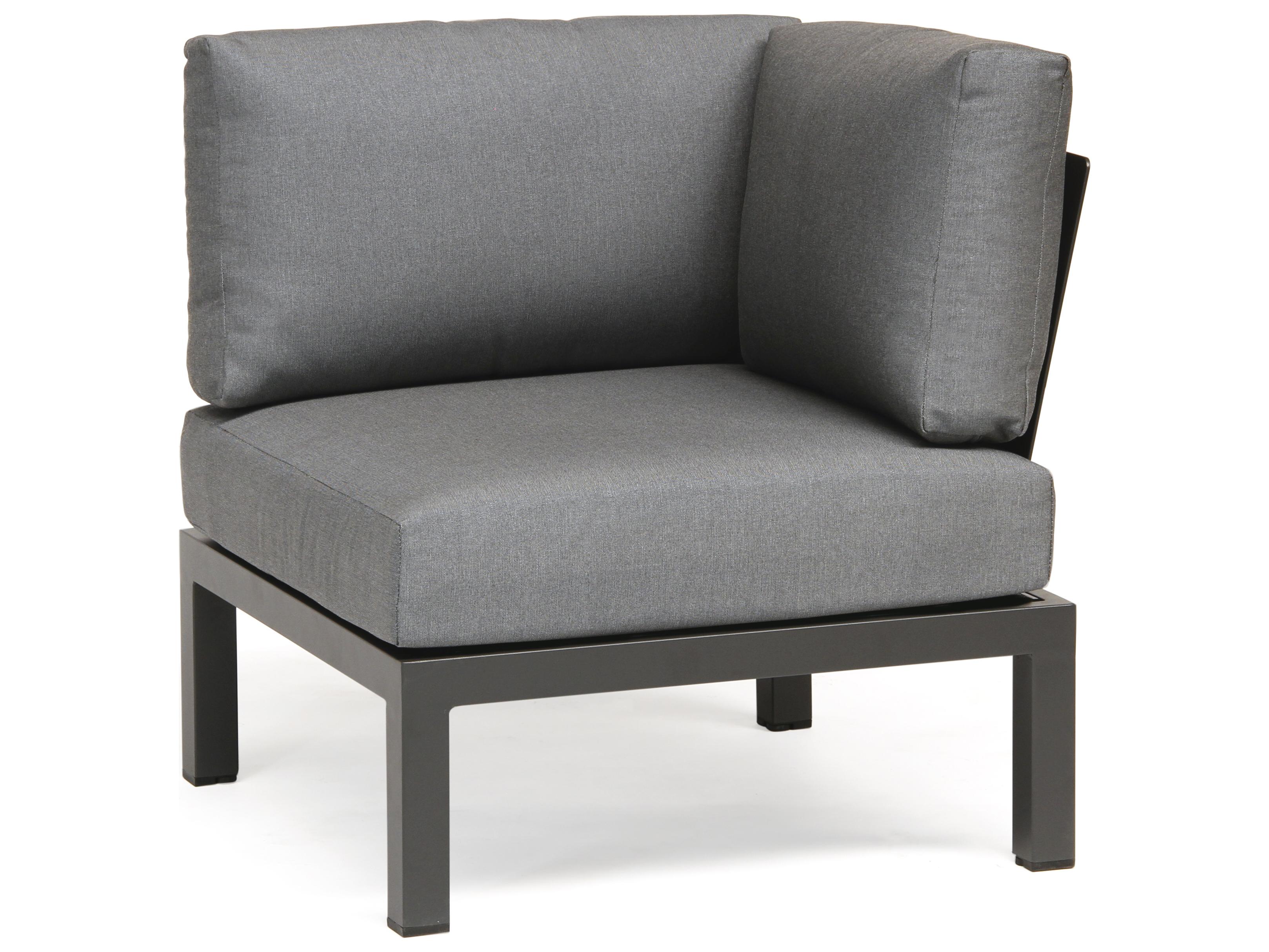 Kettler Elba Aluminum Charcoal Sectional Patio Lounge Set with Cast Silver