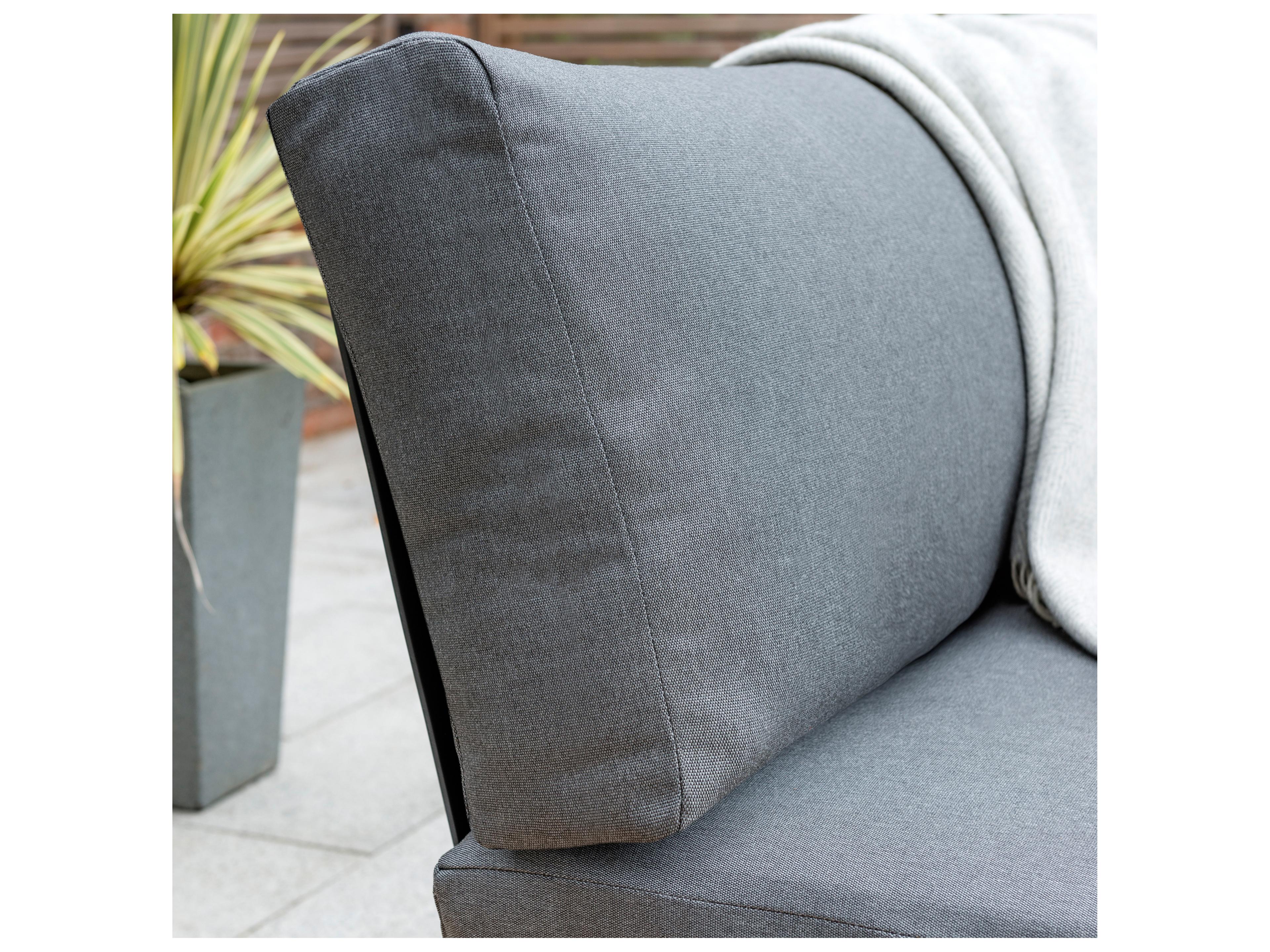 Kettler Elba Aluminum Charcoal Modular Patio Lounge Chair in Cast Silver