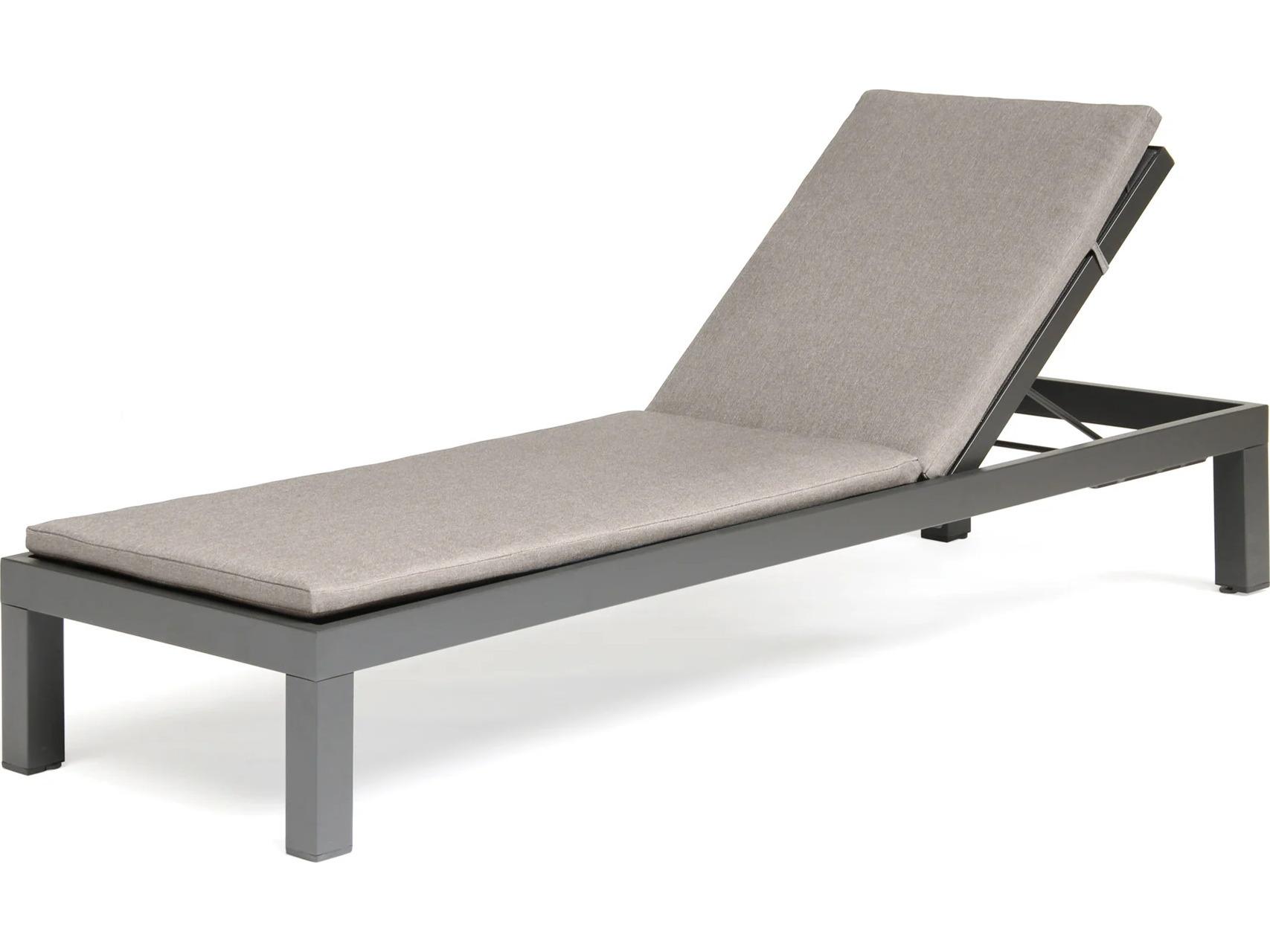 Kettler Elma Aluminum Charcoal Cast Silver Multi-Position Chaise Lounge