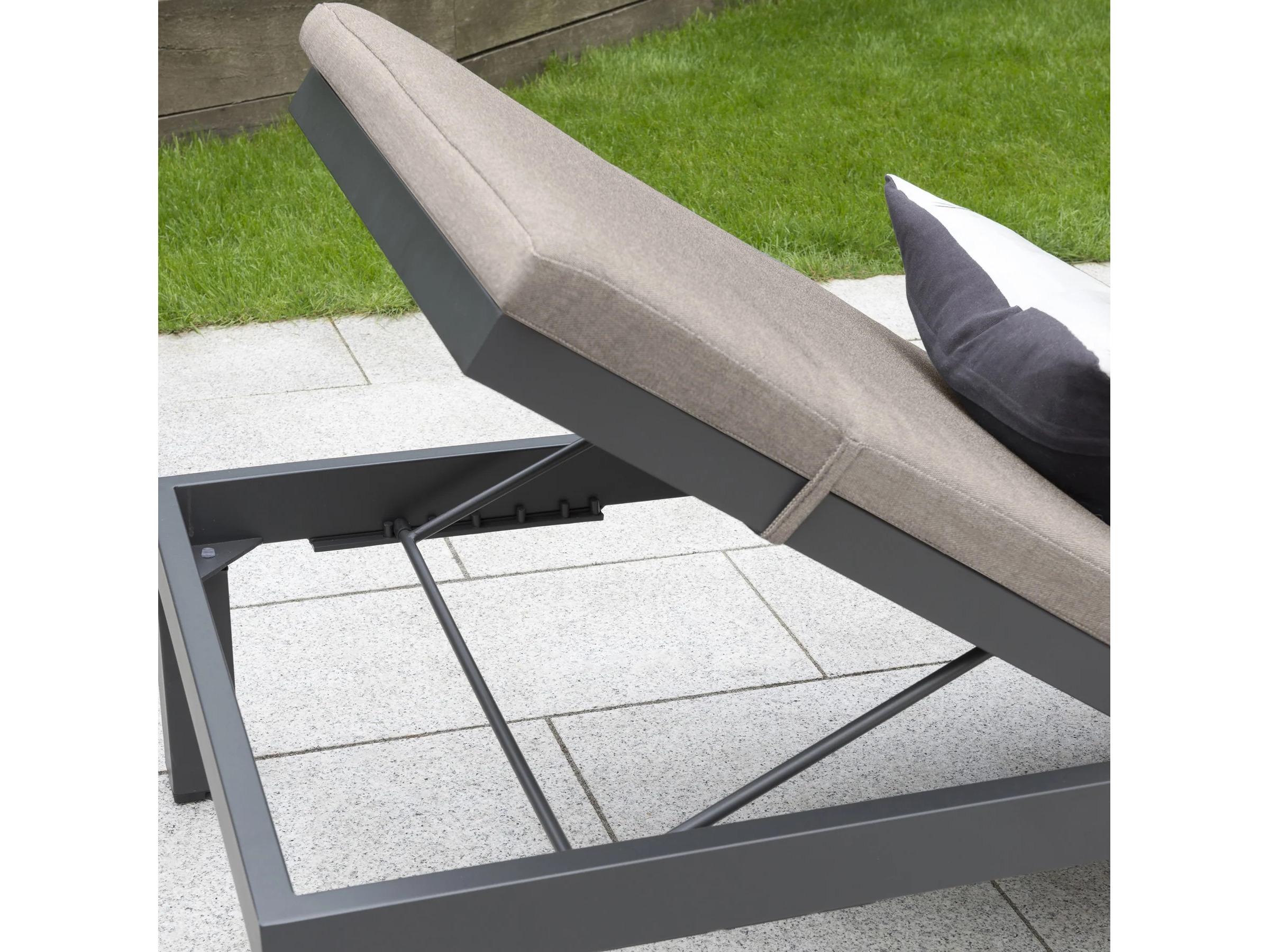 Kettler Elma Aluminum Charcoal Cast Silver Multi-Position Chaise Lounge