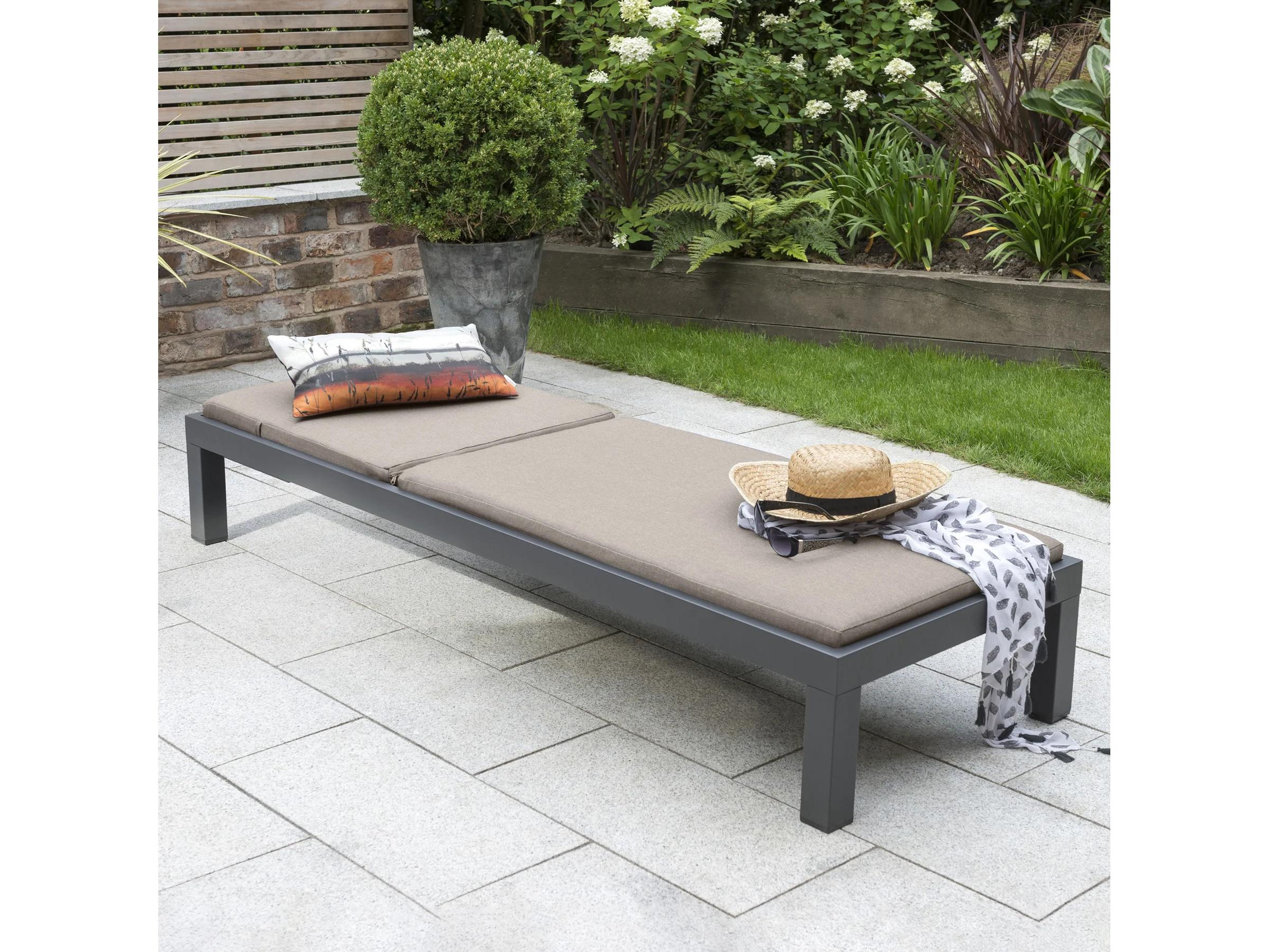 Kettler Elma Aluminum Charcoal Cast Silver Multi-Position Chaise Lounge