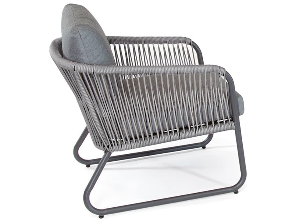 Kettler Kingston Aluminum Charcoal Outdoor Patio Lounge Set in Cast Slate