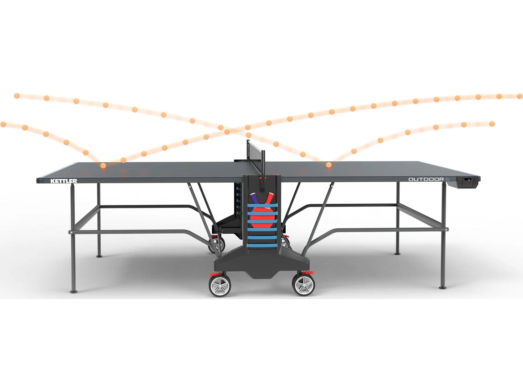 Kettler Outdoor 6 Table Tennis 4-Player Bundle