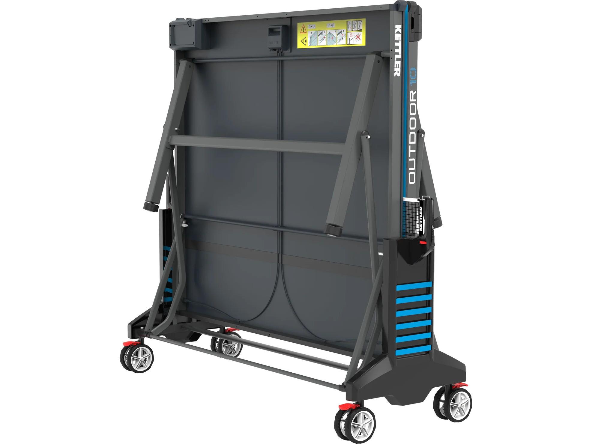 Kettler Outdoor 10 Table Tennis Table 4-Player Bundle