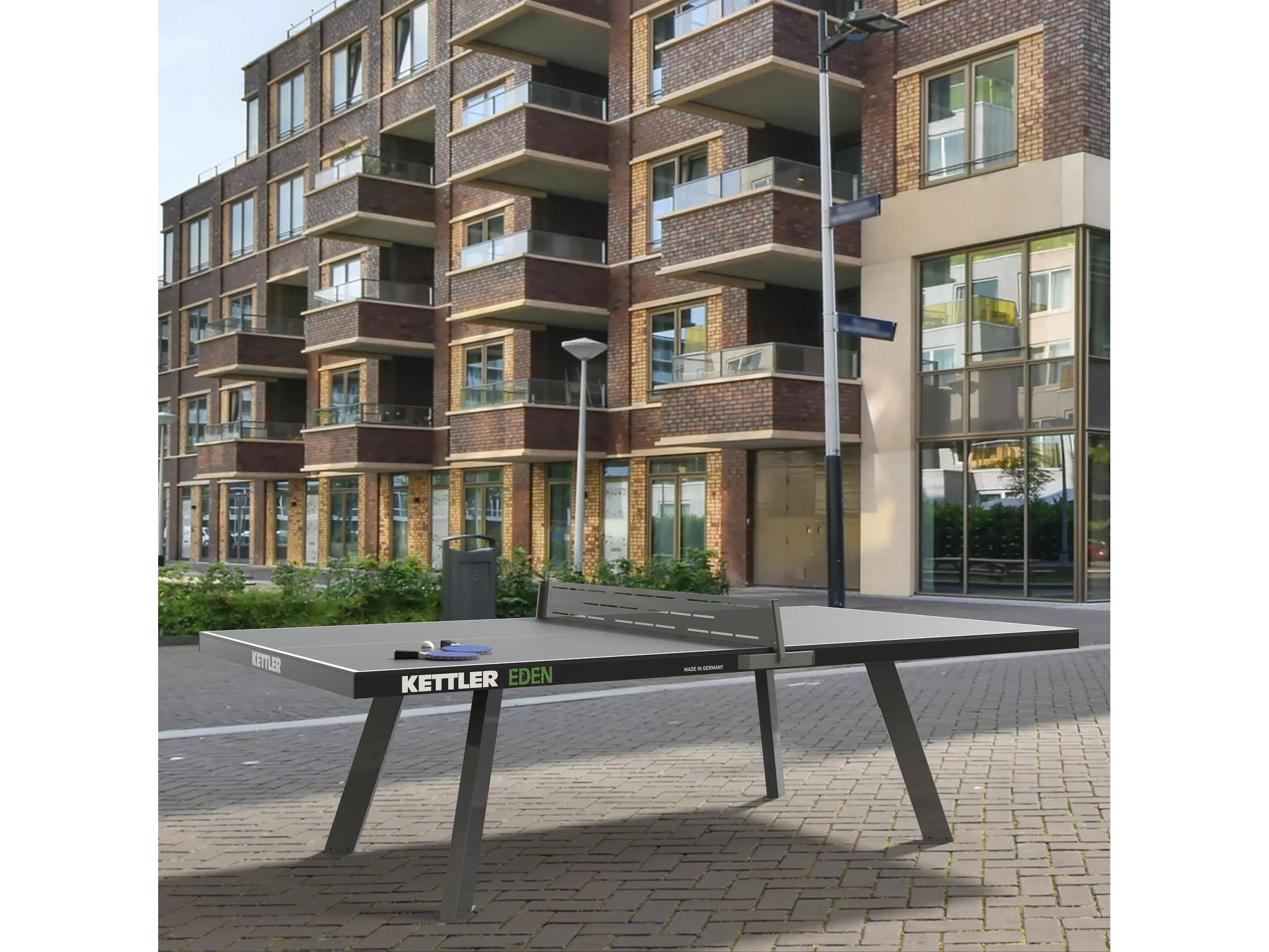 Kettler Eden Outdoor Grey Stationary Table Tennis Table