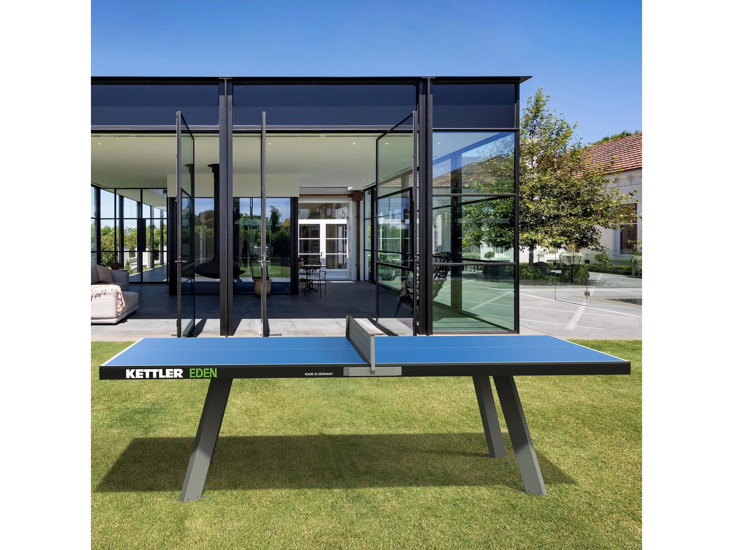 Kettler Eden Outdoor Blue Stationary Table Tennis Table
