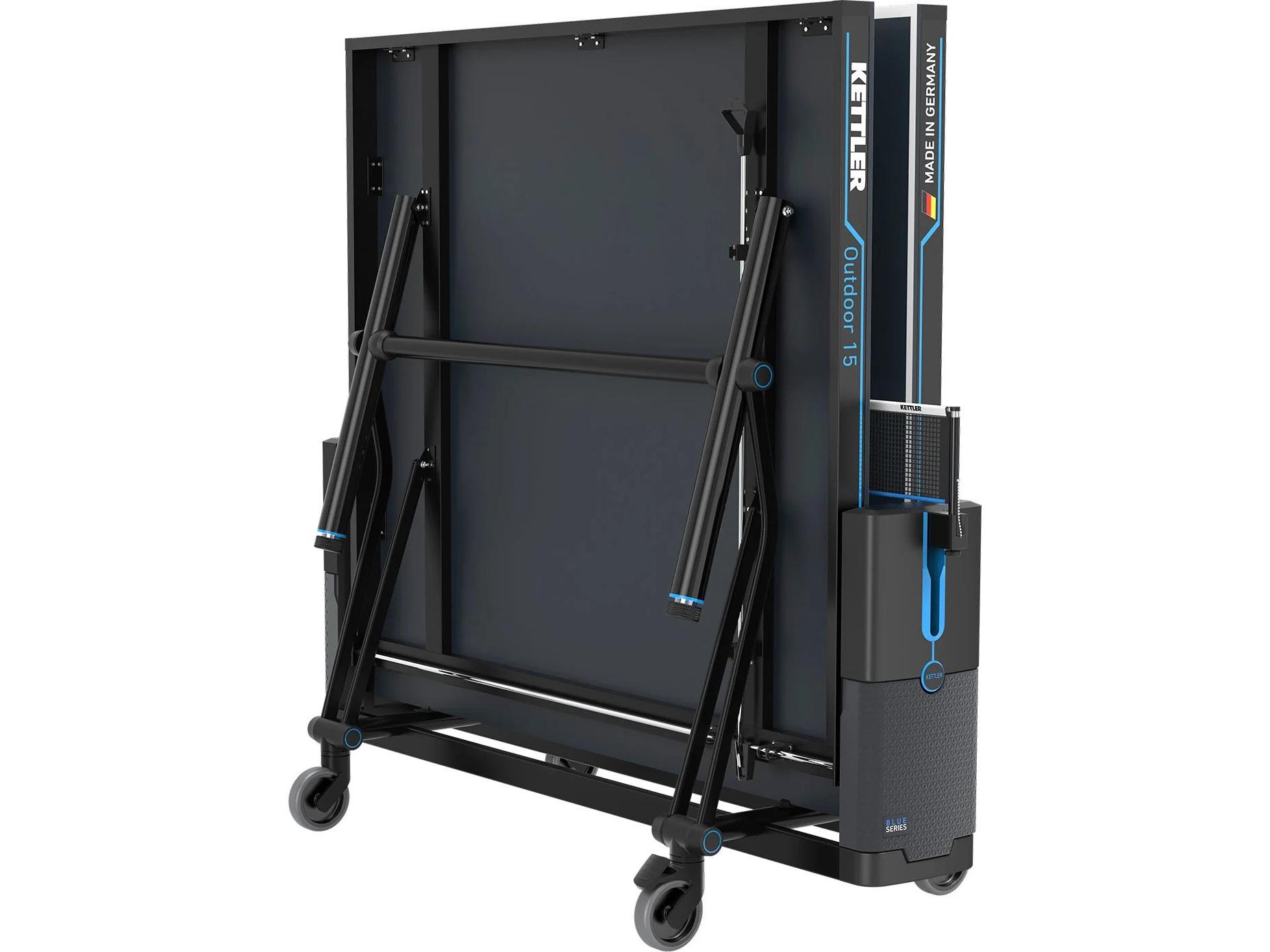 Kettler Outdoor 15 Table Tennis Table 4-Player Bundle