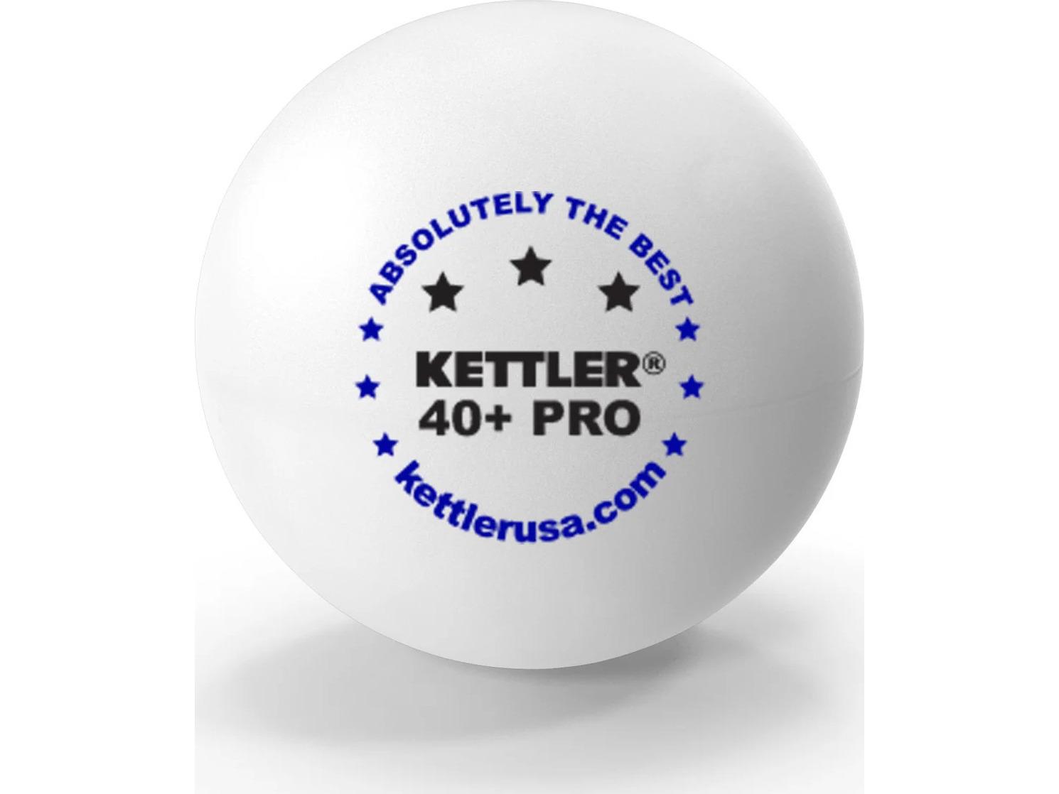 Kettler 3-Star White Table Tennis Balls 6-Pack