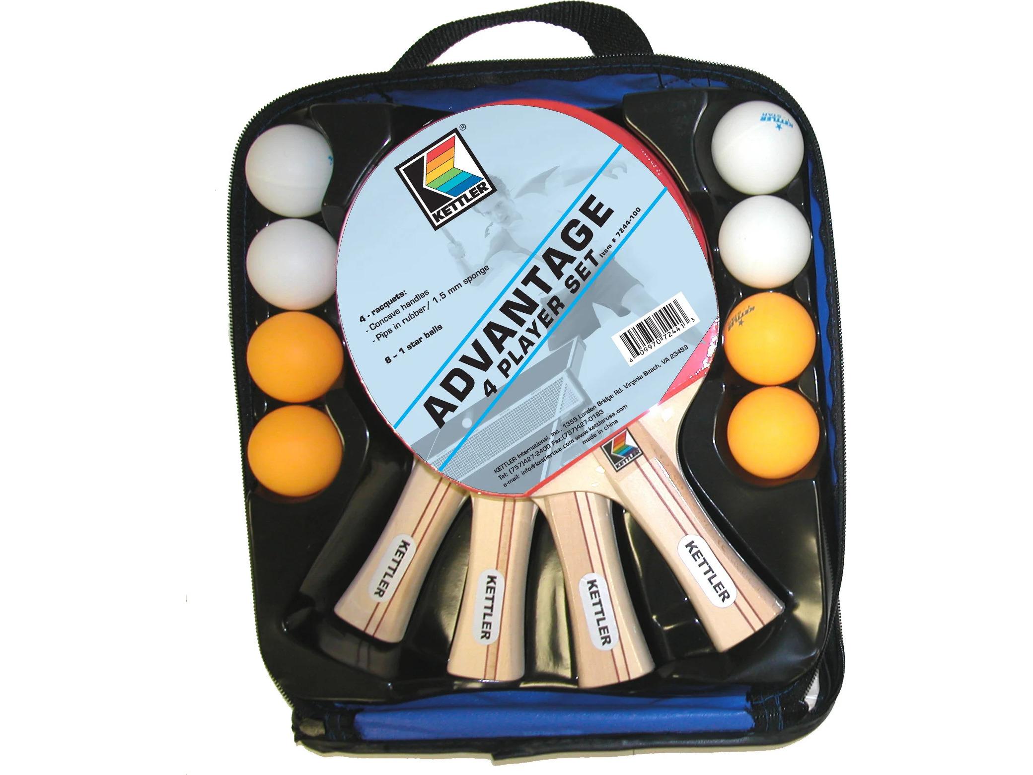 Kettler 4-Player Advantage Table Tennis Accessory Set