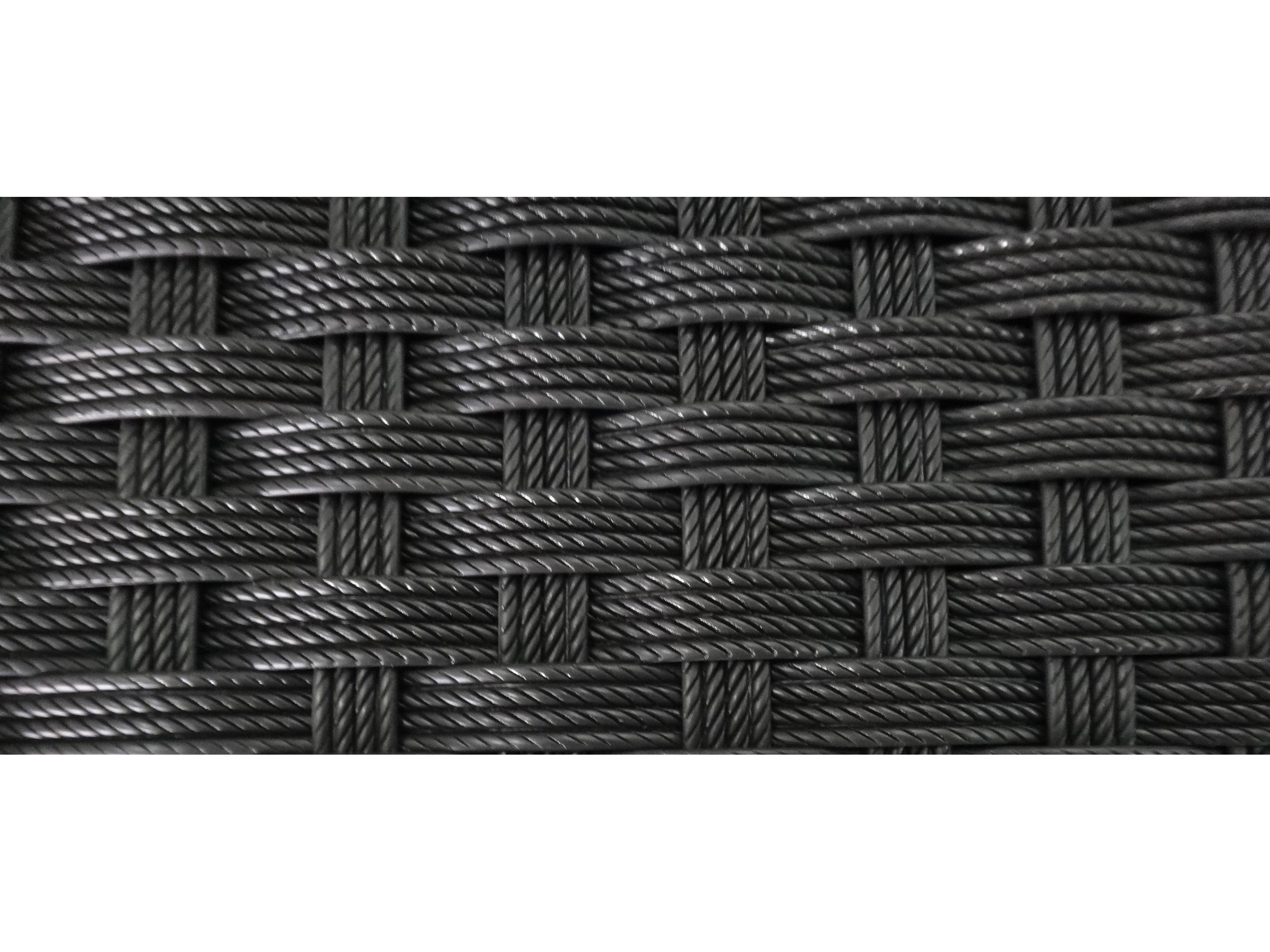 Kettler Pilano Black Weave Aluminum Wicker Dining Chair Set of 6