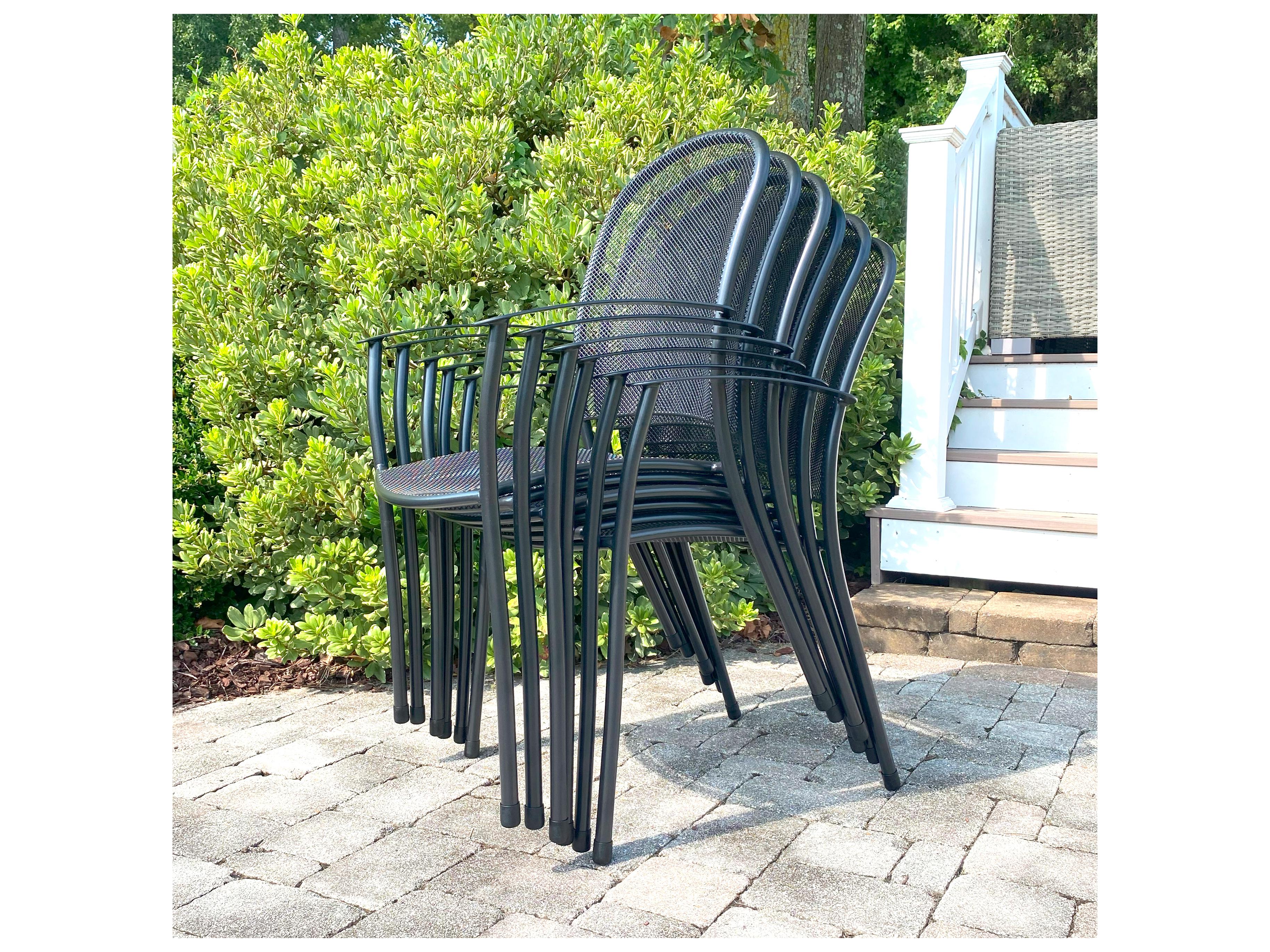 Kettler Caredo Wrought Iron Gray 7 Piece Patio Dining Set