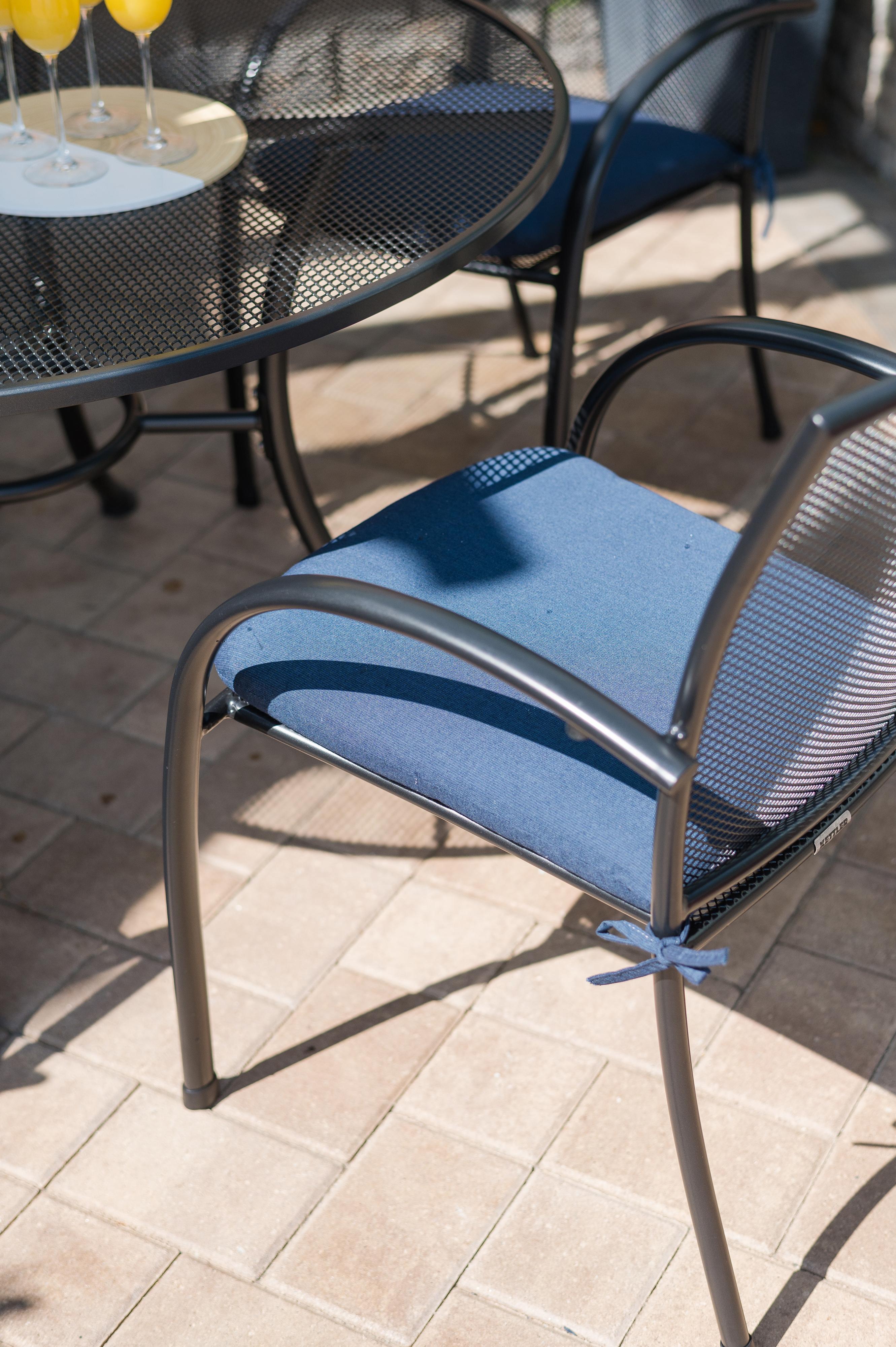 Kettler Pilano Wrought Iron Gray Dining Arm Chair Set of 6