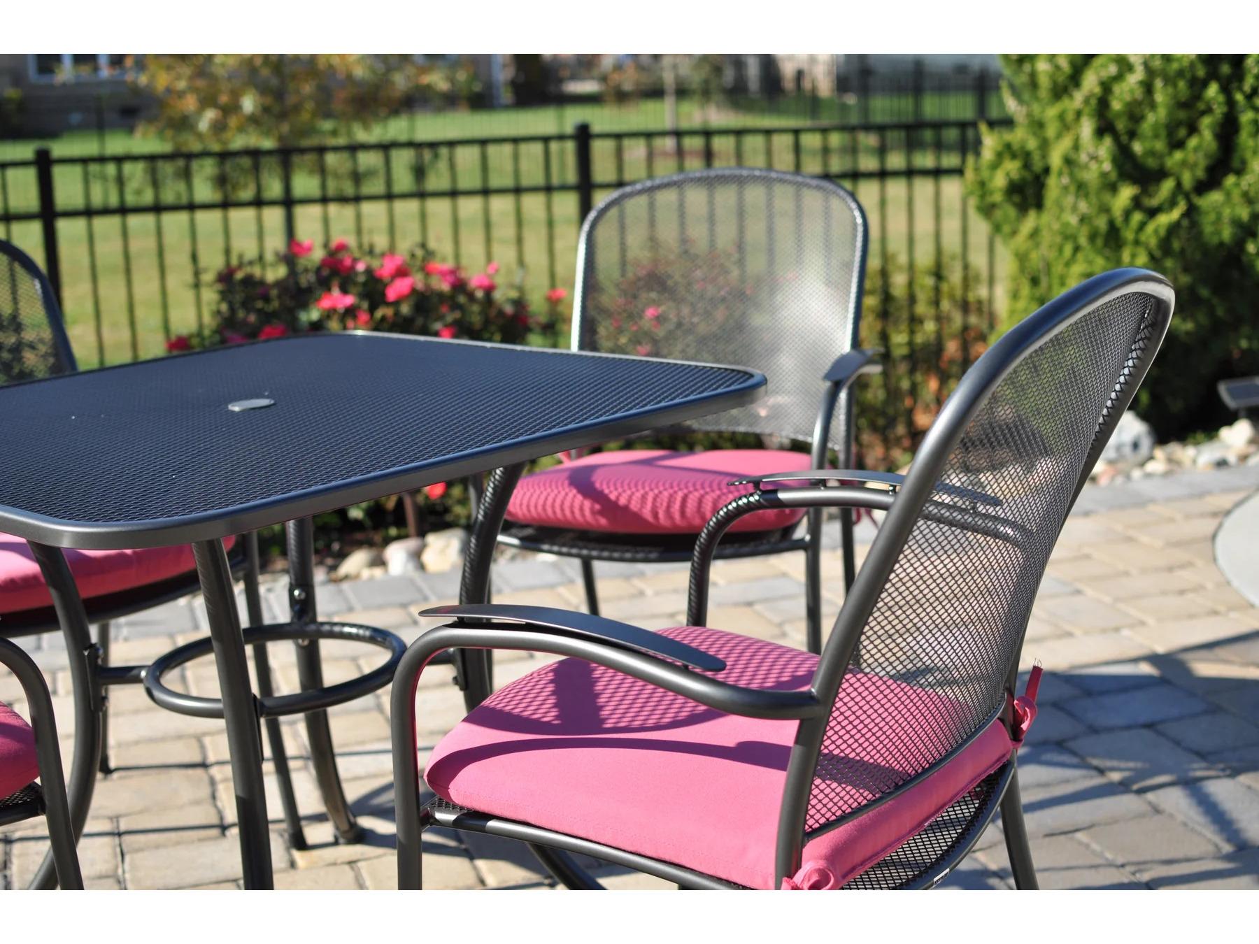 Kettler Carlo Wrought Iron Stackable Outdoor Patio Dining Arm Chair