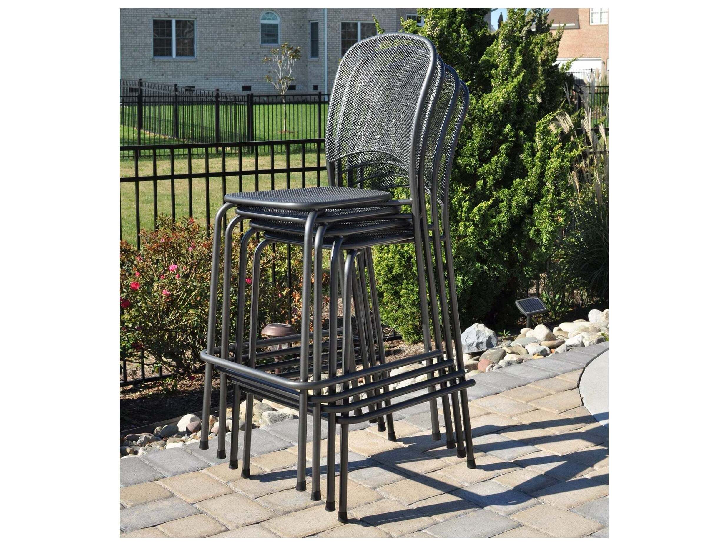 Kettler Carlo Wrought Iron Outdoor Bar Stool