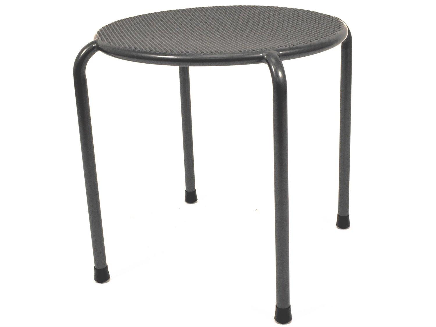 Kettler Wrought Gray Round Patio End Table