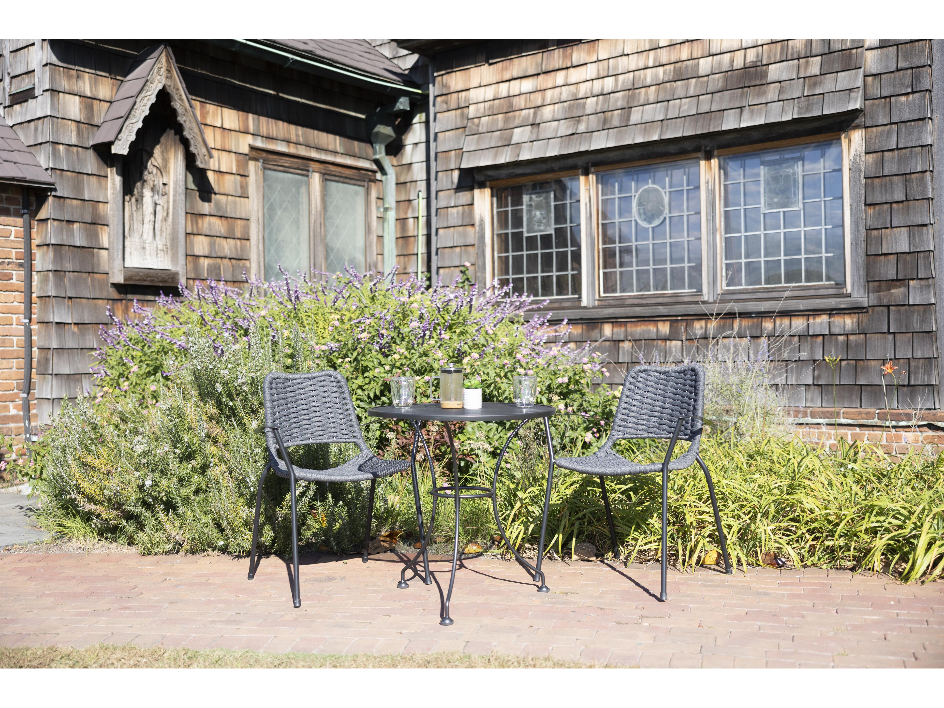 Kettler Metro Grey grey Rope Steel Dining Chair Set of 4