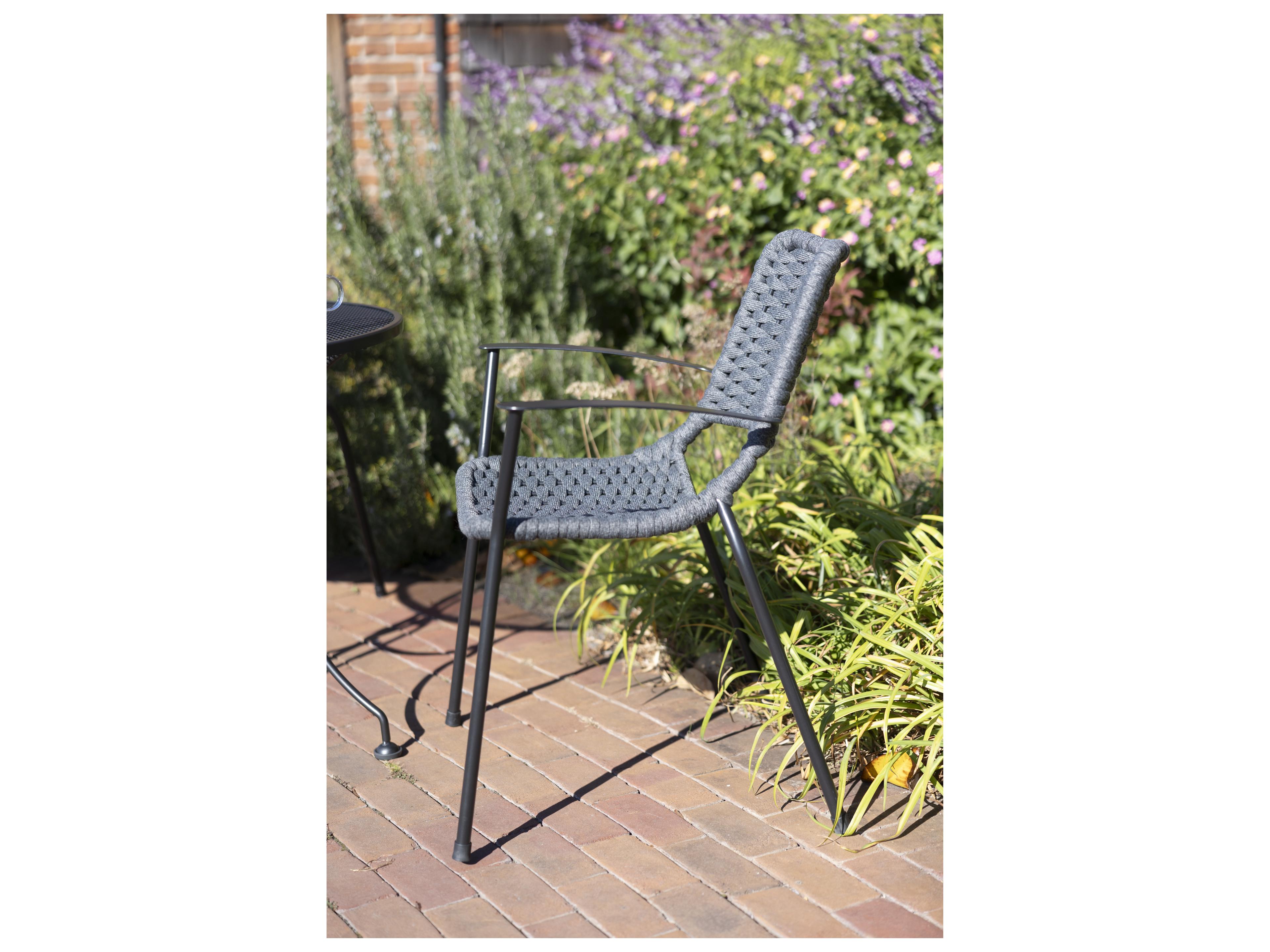 Kettler Metro Grey grey Rope Steel Dining Chair Set of 6