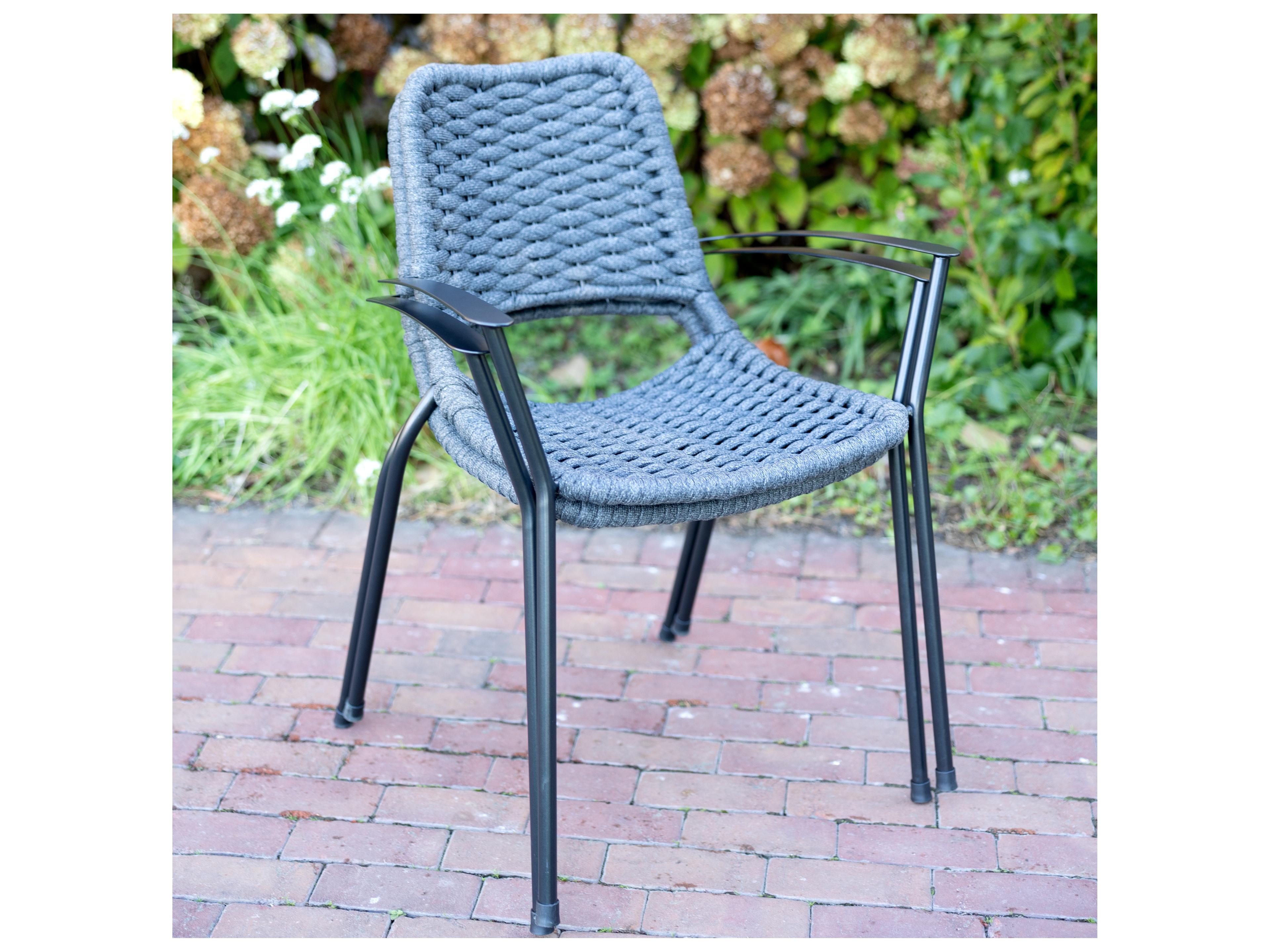 Kettler Metro Grey grey Rope Steel Dining Chair Set of 6