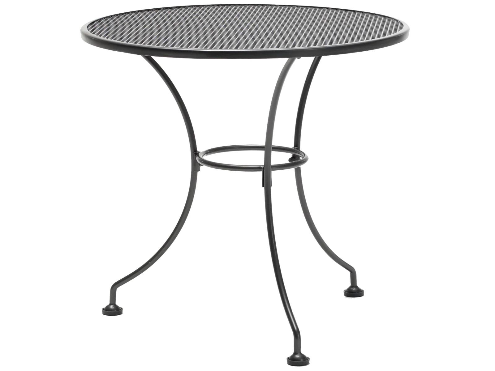 Kettler Mesh Steel Gray Round Outdoor Patio Bistro Table