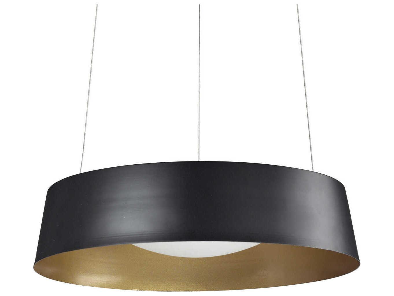 Kuzco Lighting Sampson Black Drum Pendant