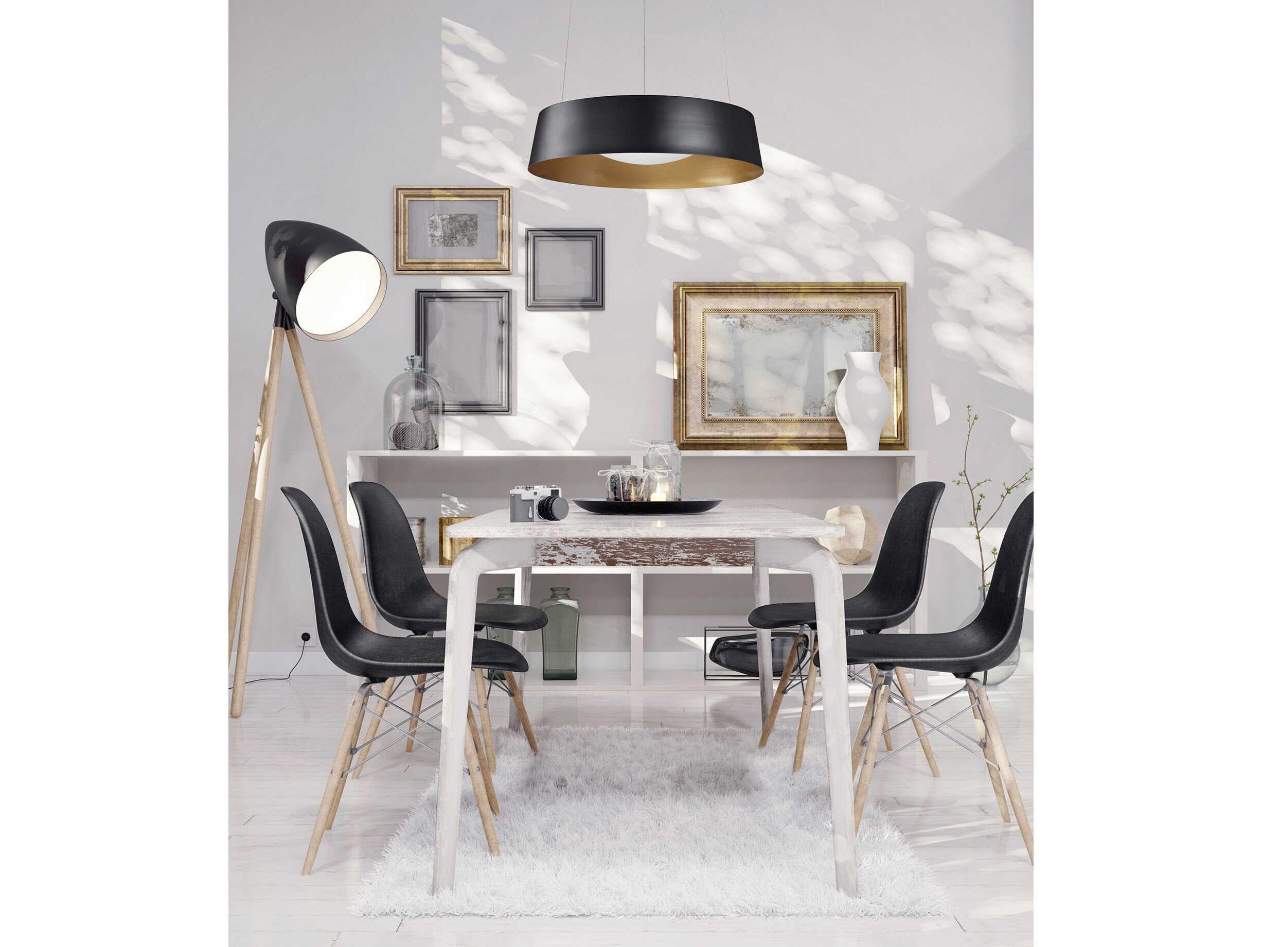 Kuzco Lighting Sampson Black Drum Pendant