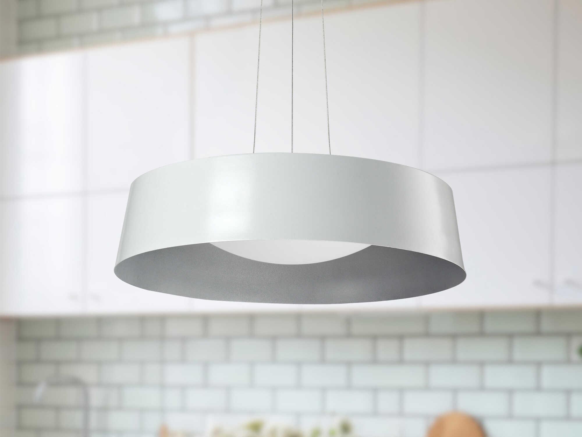 Kuzco Lighting Sampson White Drum Pendant