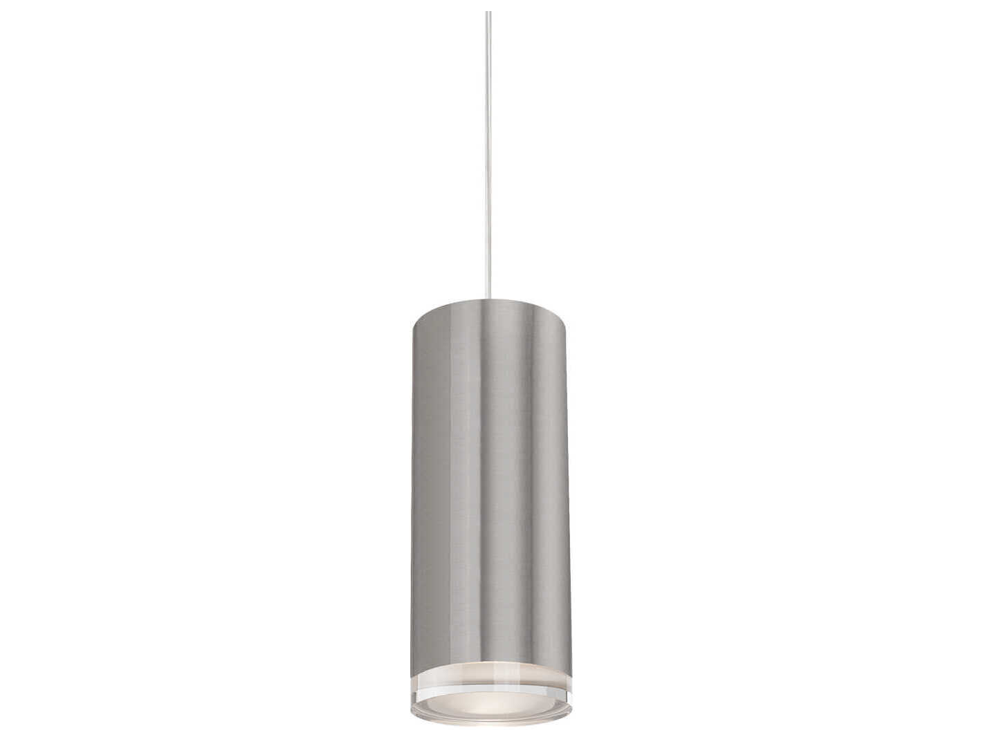 Kuzco Lighting Cameo Brushed Nickel Cylinder Mini Pendant