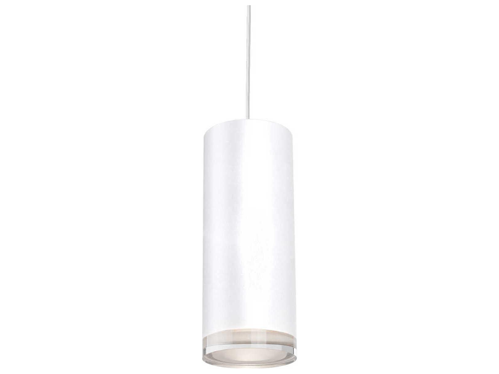Kuzco Lighting Cameo White Cylinder Mini Pendant