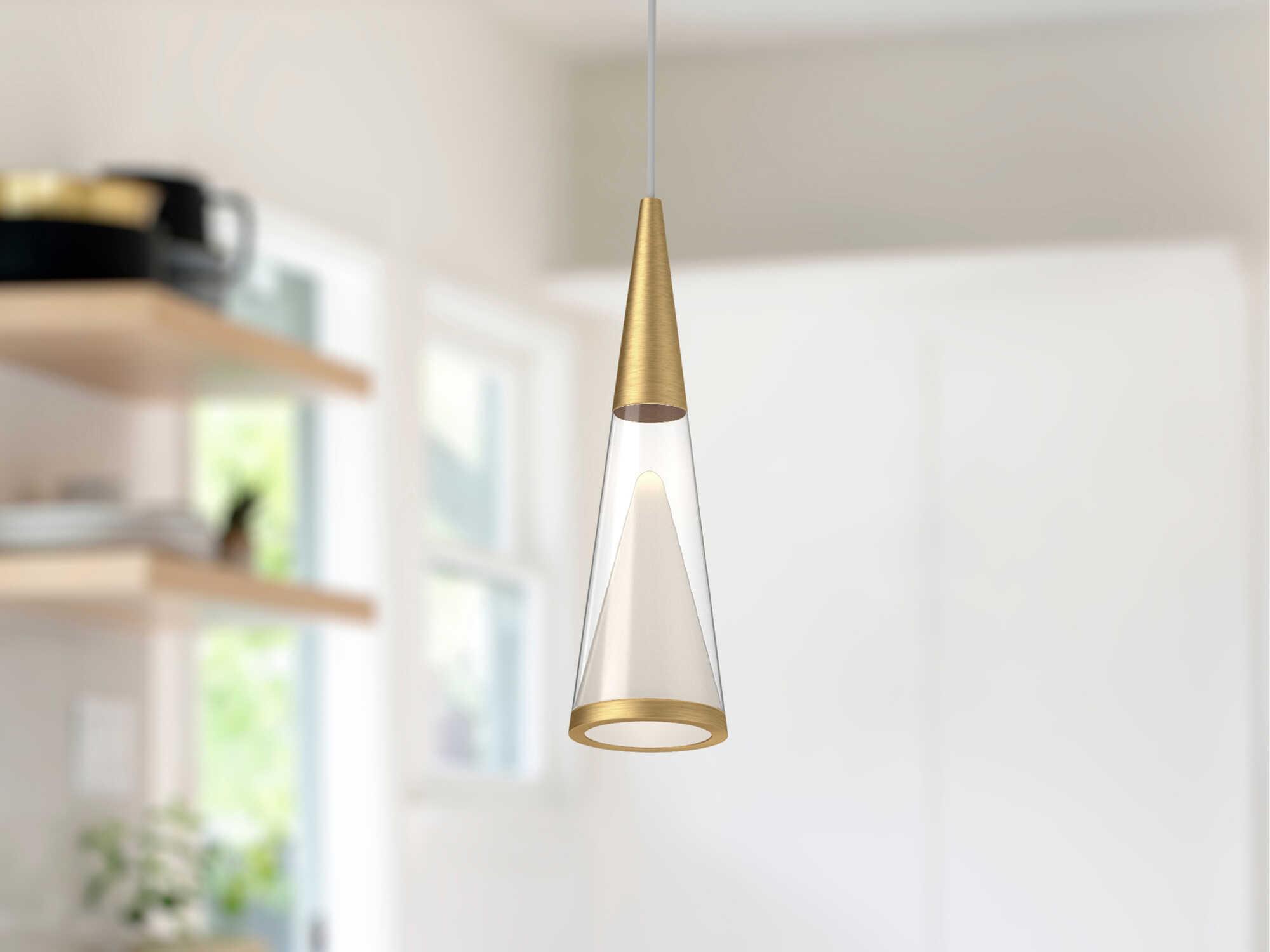 Kuzco Lighting Malabar Brushed Gold Mini Pendant
