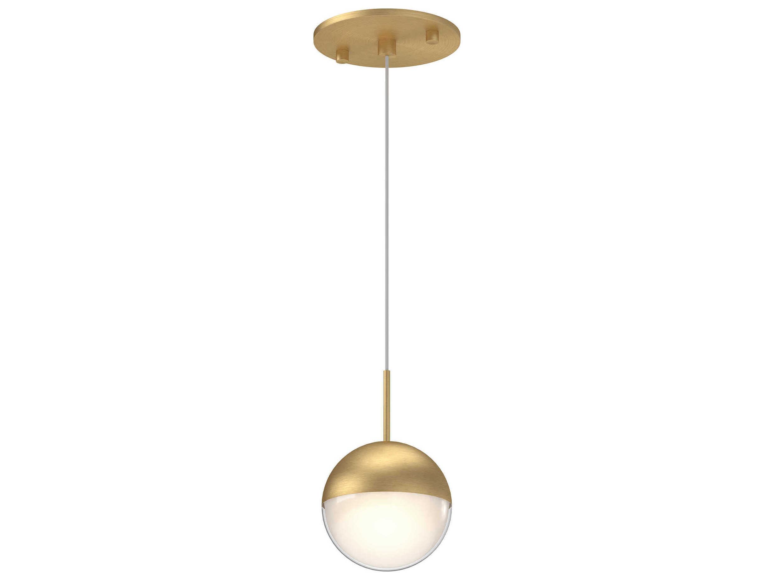 Kuzco Lighting Pluto Brushed Gold Globe Mini Pendant